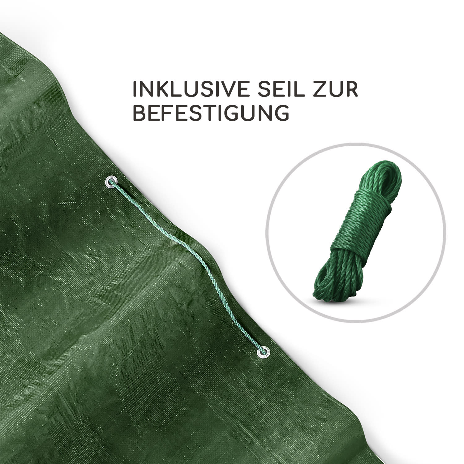 Blumfeldt Aegis, krycia plachta tkaná, univerzálna plachta, plast, zosilnené rohy, lanko – Obrázok 3
