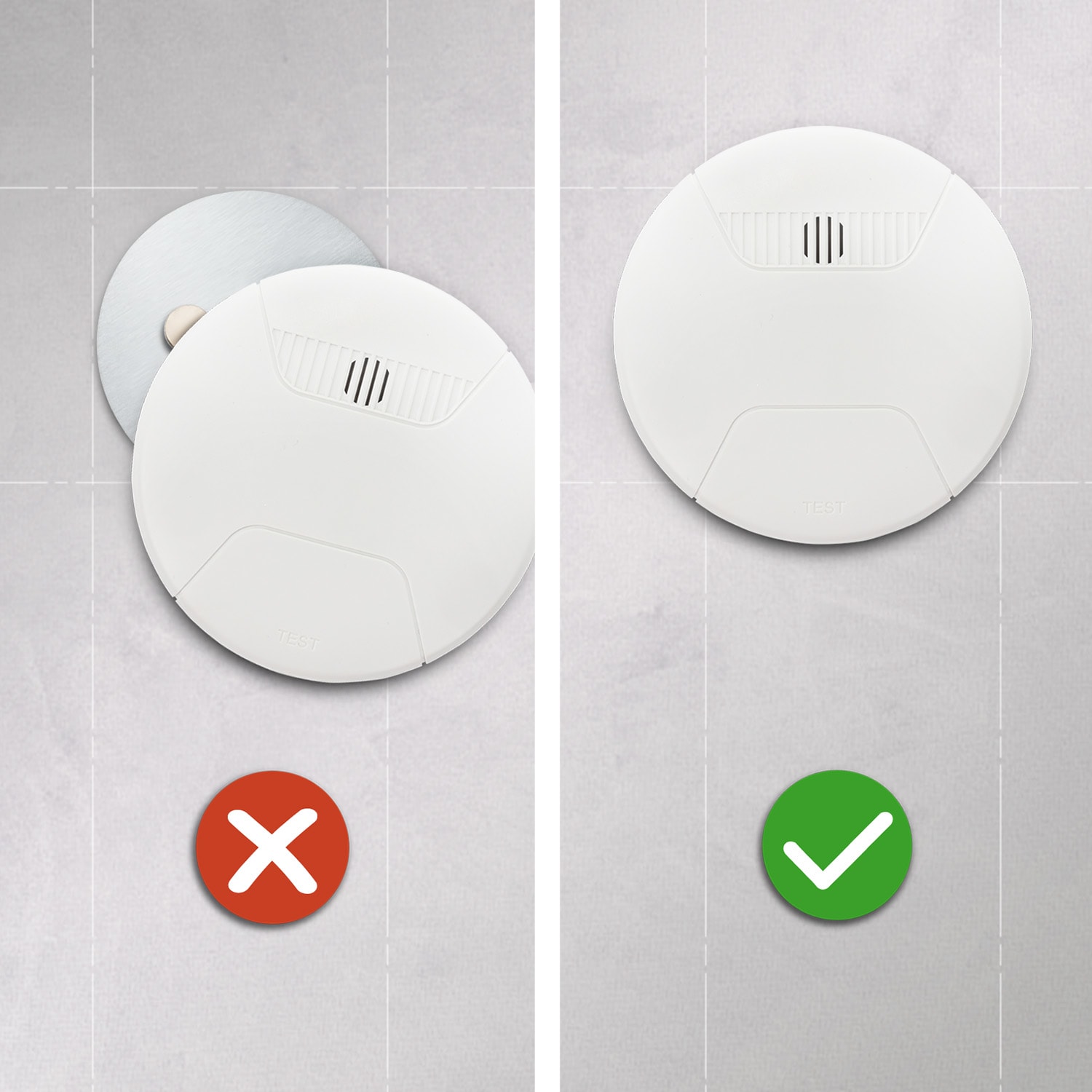 SHD by oneConcept Magnetic mount, Magnetický držiak pre detektory dymu, od Ø 7 cm samolepiaci, – Obrázok 3