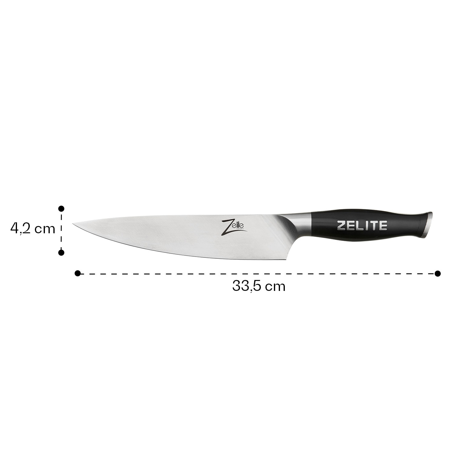 Zelite Infinity by Klarstein Comfort Pro, 8" nôž šéfkuchára, 56 HRC, nehrdzavejúca oceľ – Obrázok 5