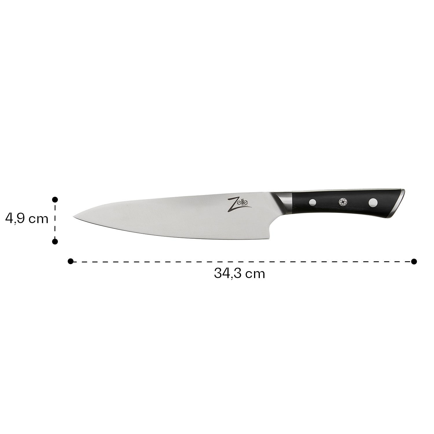 Zelite Infinity by Klarstein Razor-Edge, 8" kuchársky nôž, 59 HRC, nehrdzavejúce oceľ – Obrázok 5