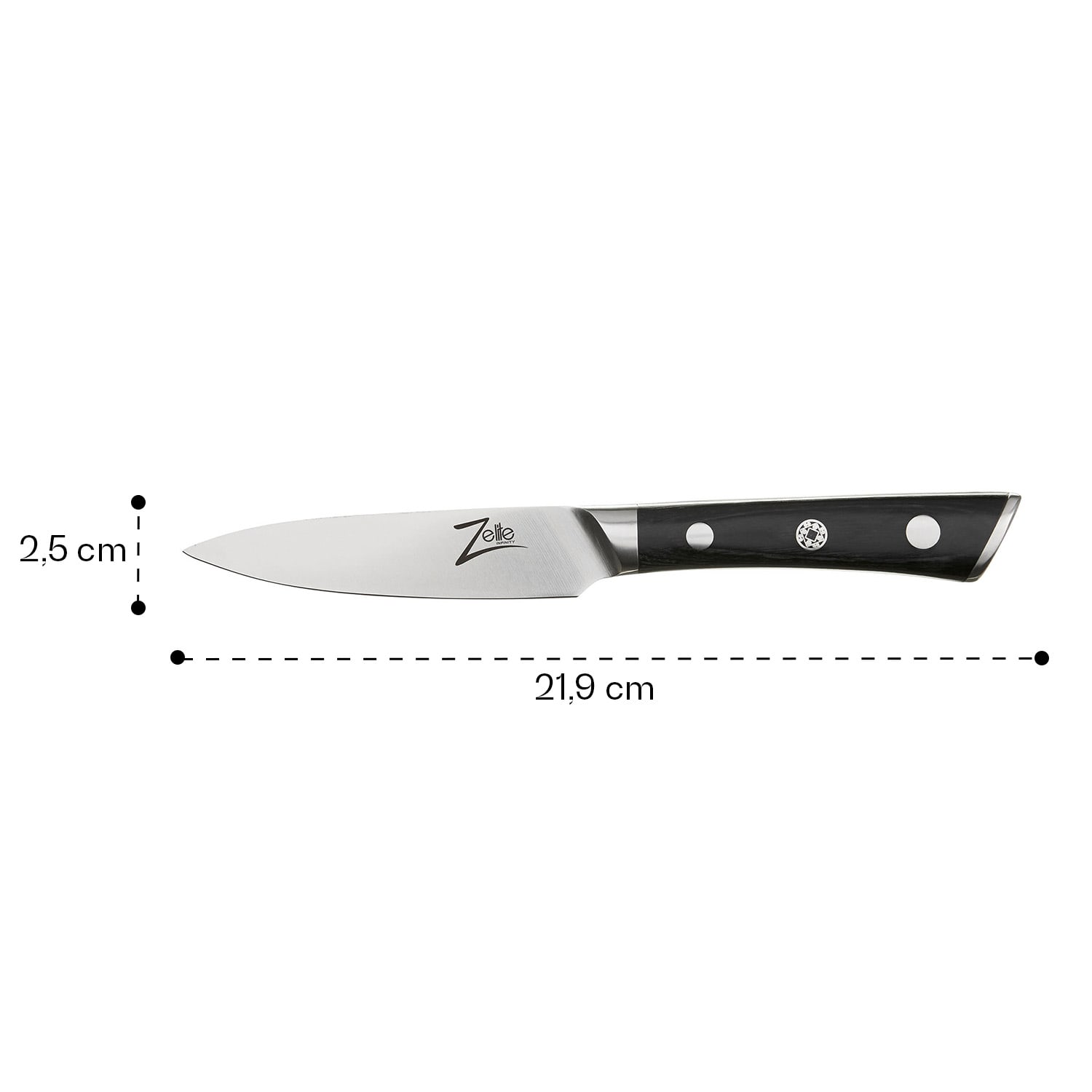 Zelite Infinity by Klarstein Razor-Edge, 4" nôž na lúpanie, 59 HRC, nehrdzavejúce oceľ – Obrázok 5