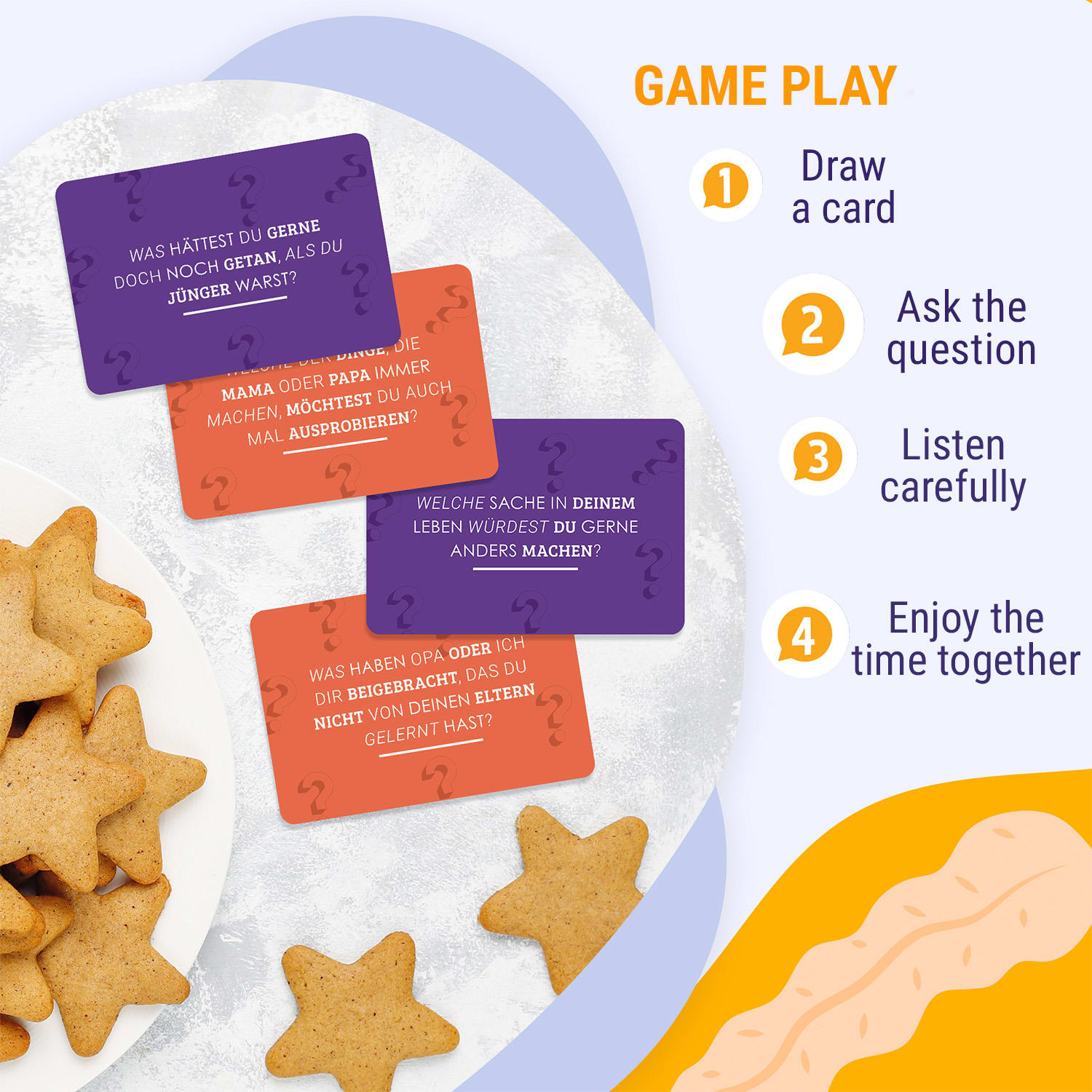 Spielehelden Sag mal... mit Oma - Junior Edition spoznávacia hra 100+ otázok Počet hráčov: 2+ Vek: od 8 rokov – Obrázok 3