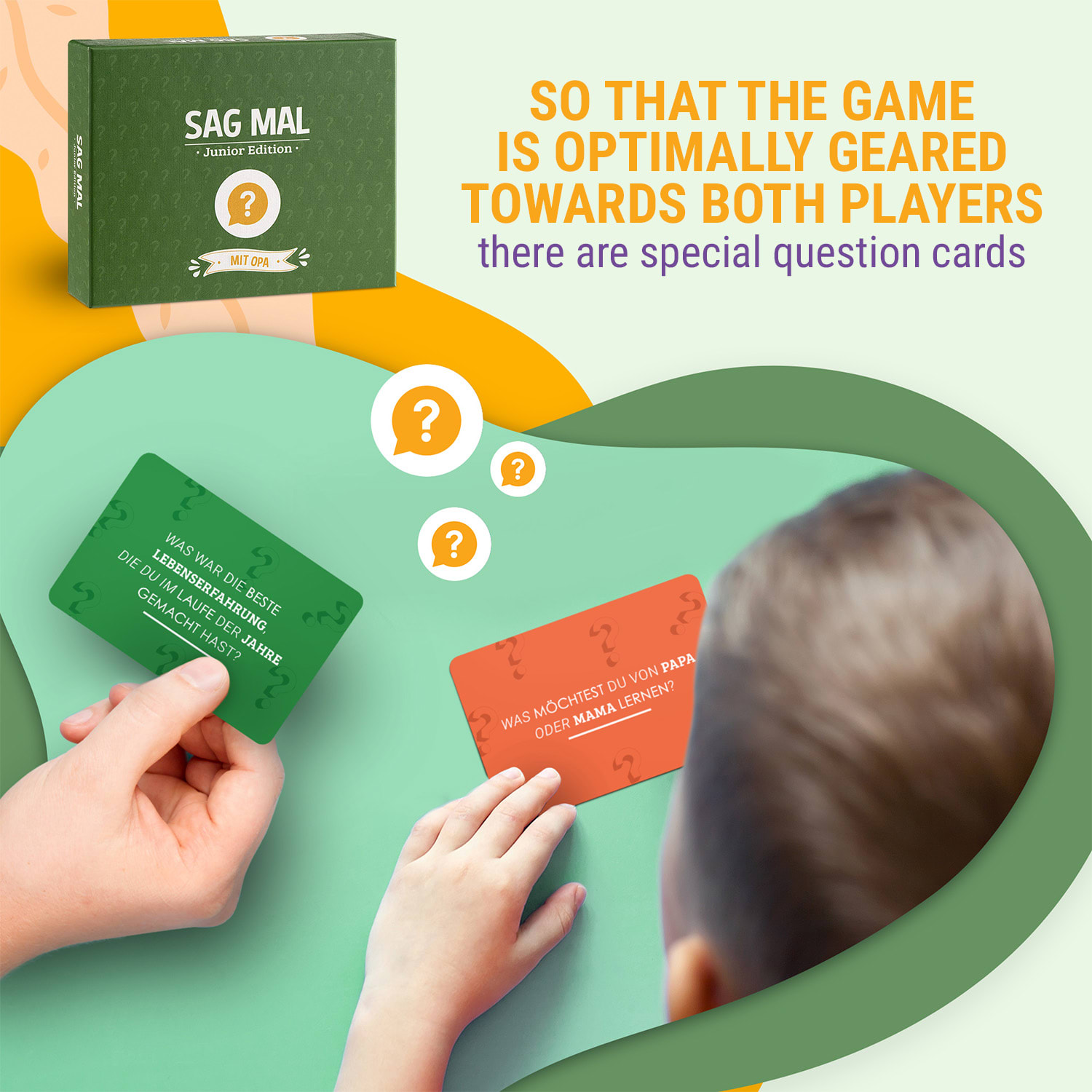 Spielehelden Sag mal...Opa- Junior Edition spoznávacia hra 100+ otázok Počet hráčov: 2+ Vek: od 8 rokov – Obrázok 4
