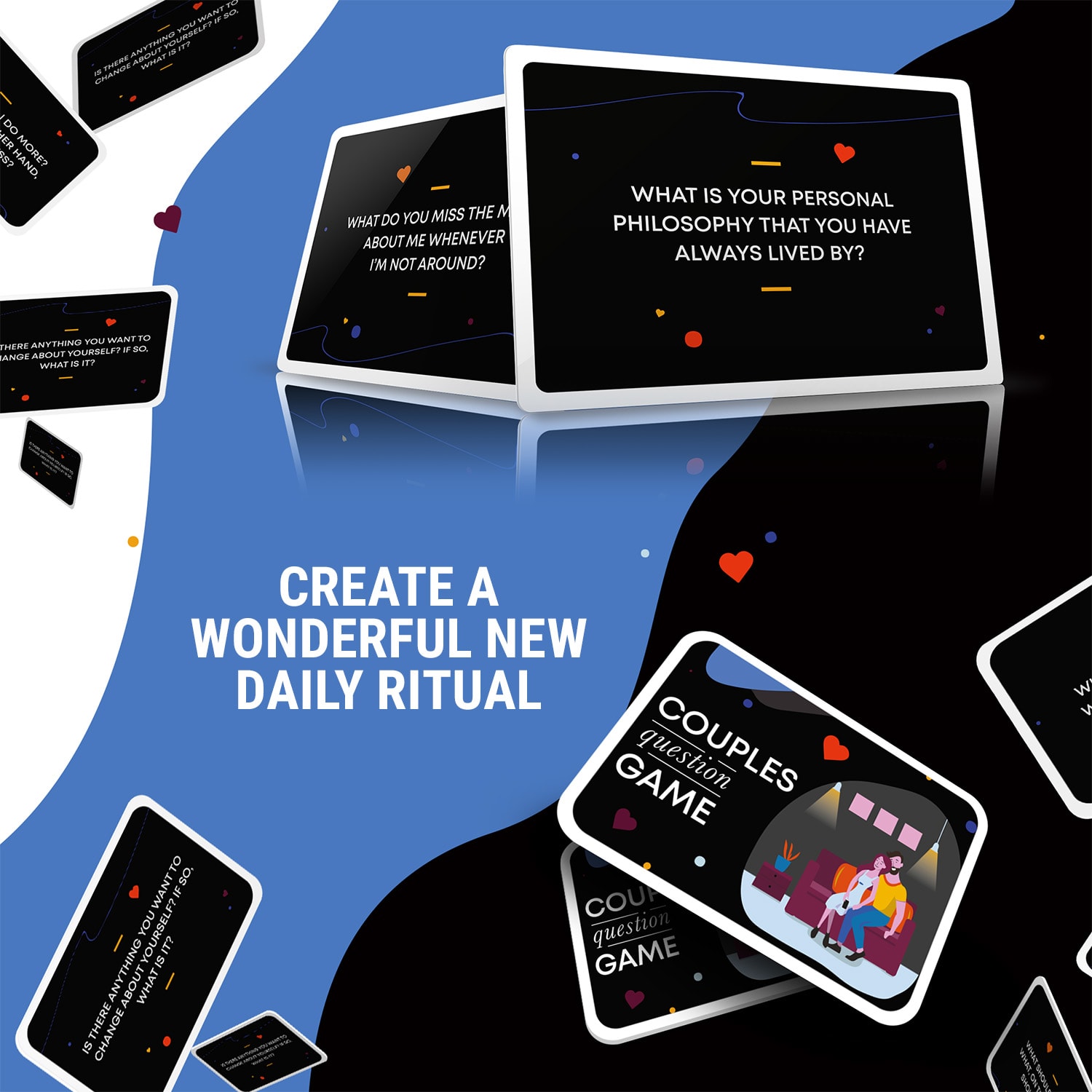 Spielehelden Couple Question Card Game - pre viac lásky a spolupatričnosti Kartová hra v anglickom jazyku – Obrázok 3