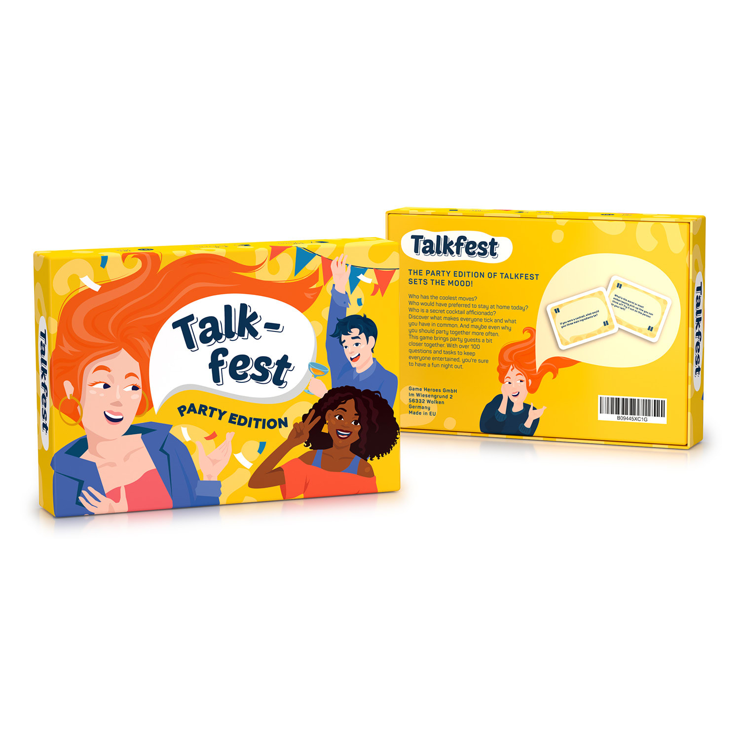 Spielehelden Talkfest Party Edition, Kartová hra s viac ako 100 otázkami v anglickom jazyku – Obrázok 5