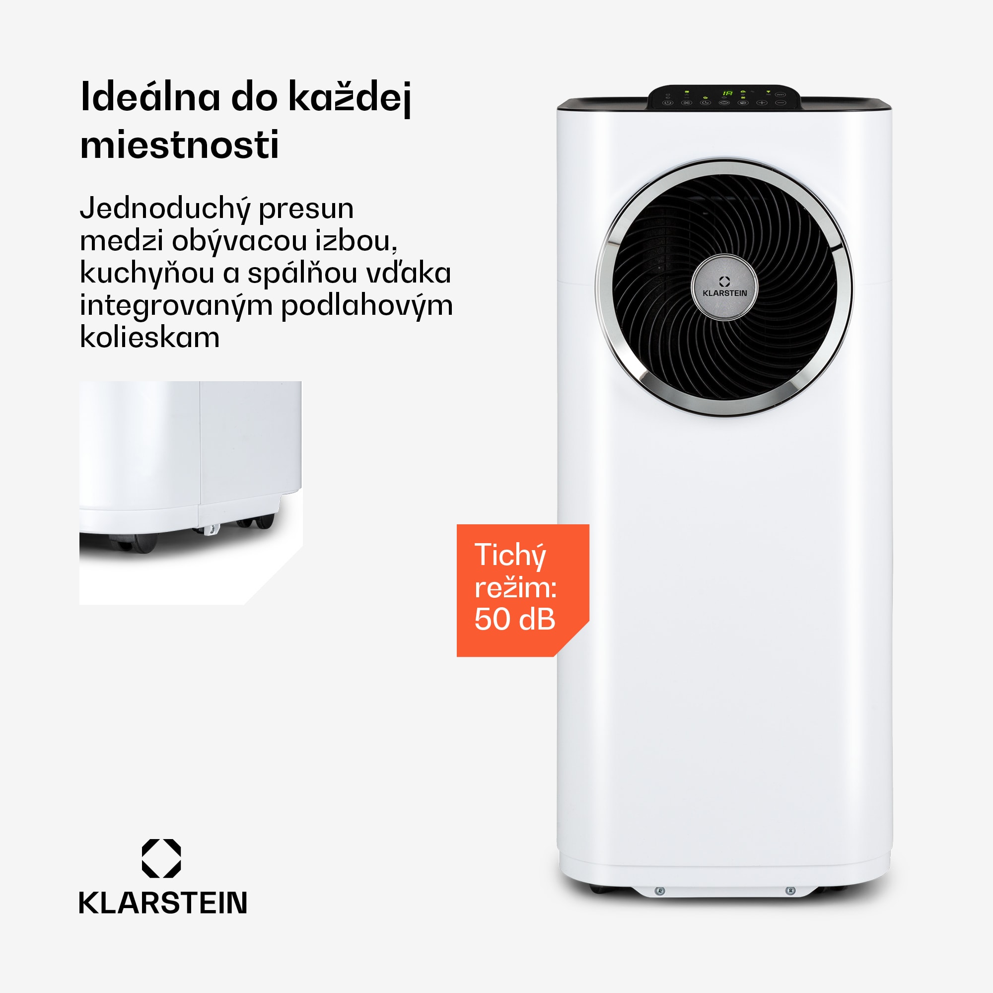 Klarstein Kraftwerk Eco Smart 11, mobilná klimatizácia 3 v 1, 11 500 BTU, diaľkové ovládanie, ovládanie pomocou aplikácie – Obrázok 4