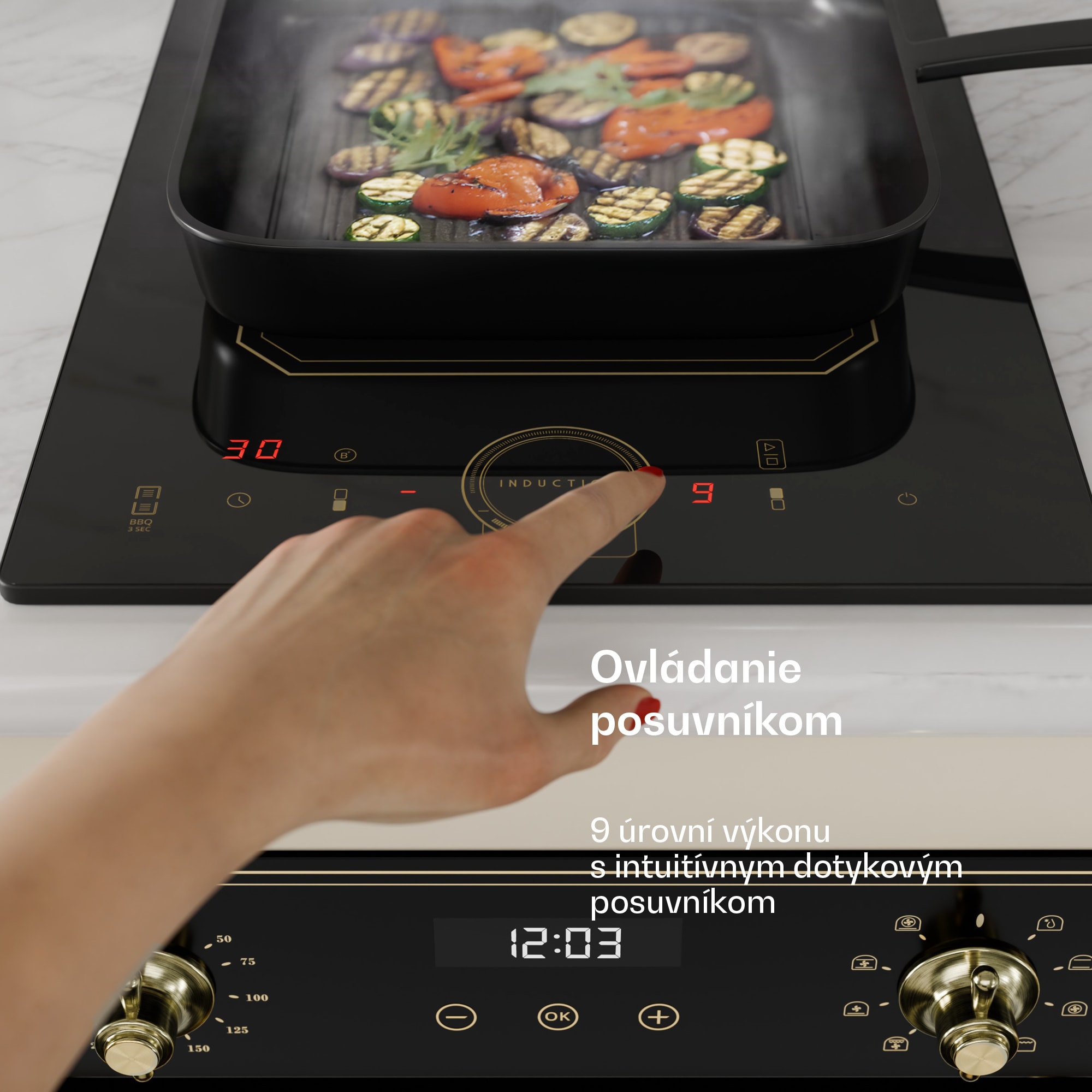 Klarstein Victoria Domino, vstavaná indukčná varná doska, 3500 W, Flexzone, časovač – Obrázok 5