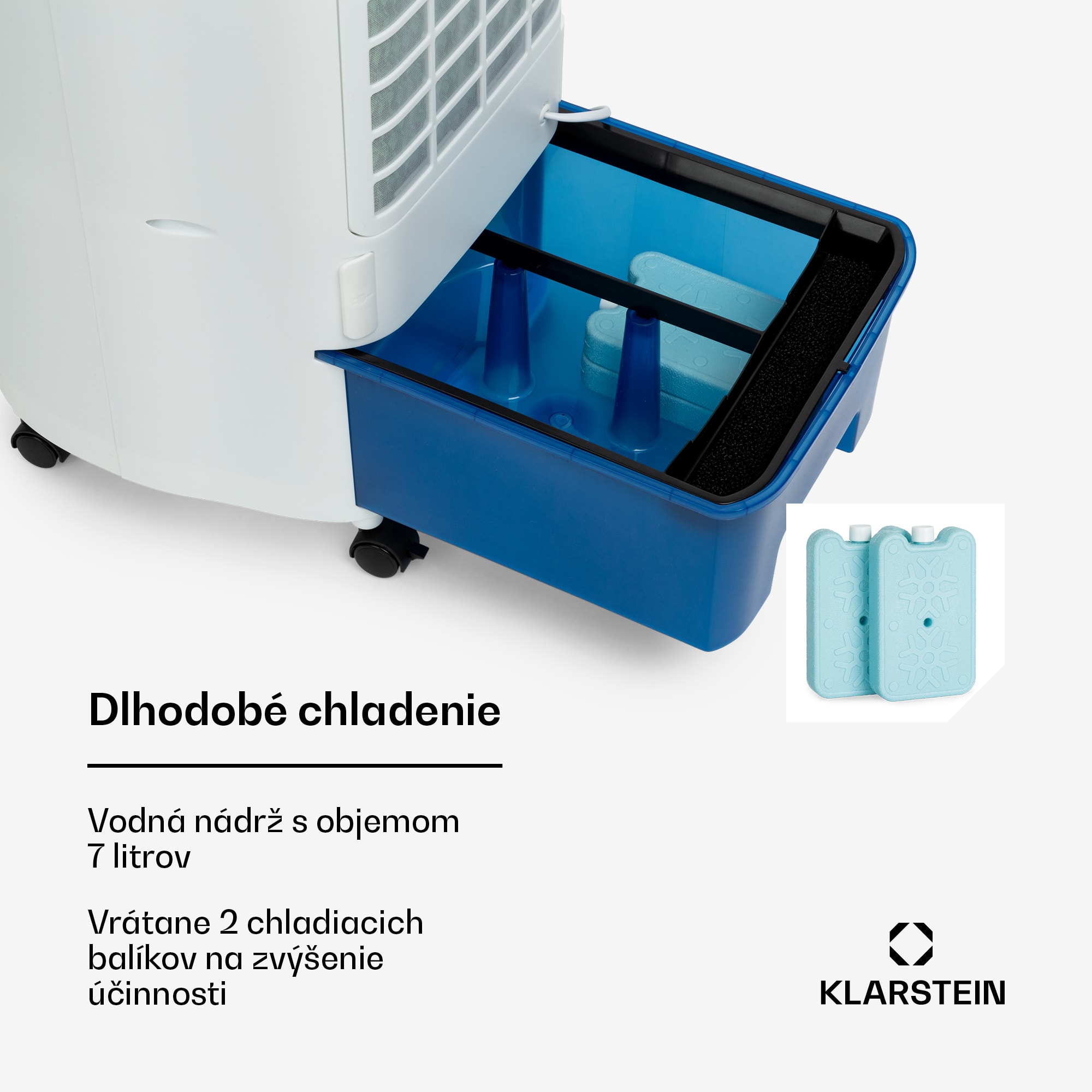 Klarstein IceWind Plus Smart, 4 v 1 ochladzovač vzduchu, ventilátor, zvlhčovač, čistička vzduchu, ovládanie aplikáciou – Obrázok 3
