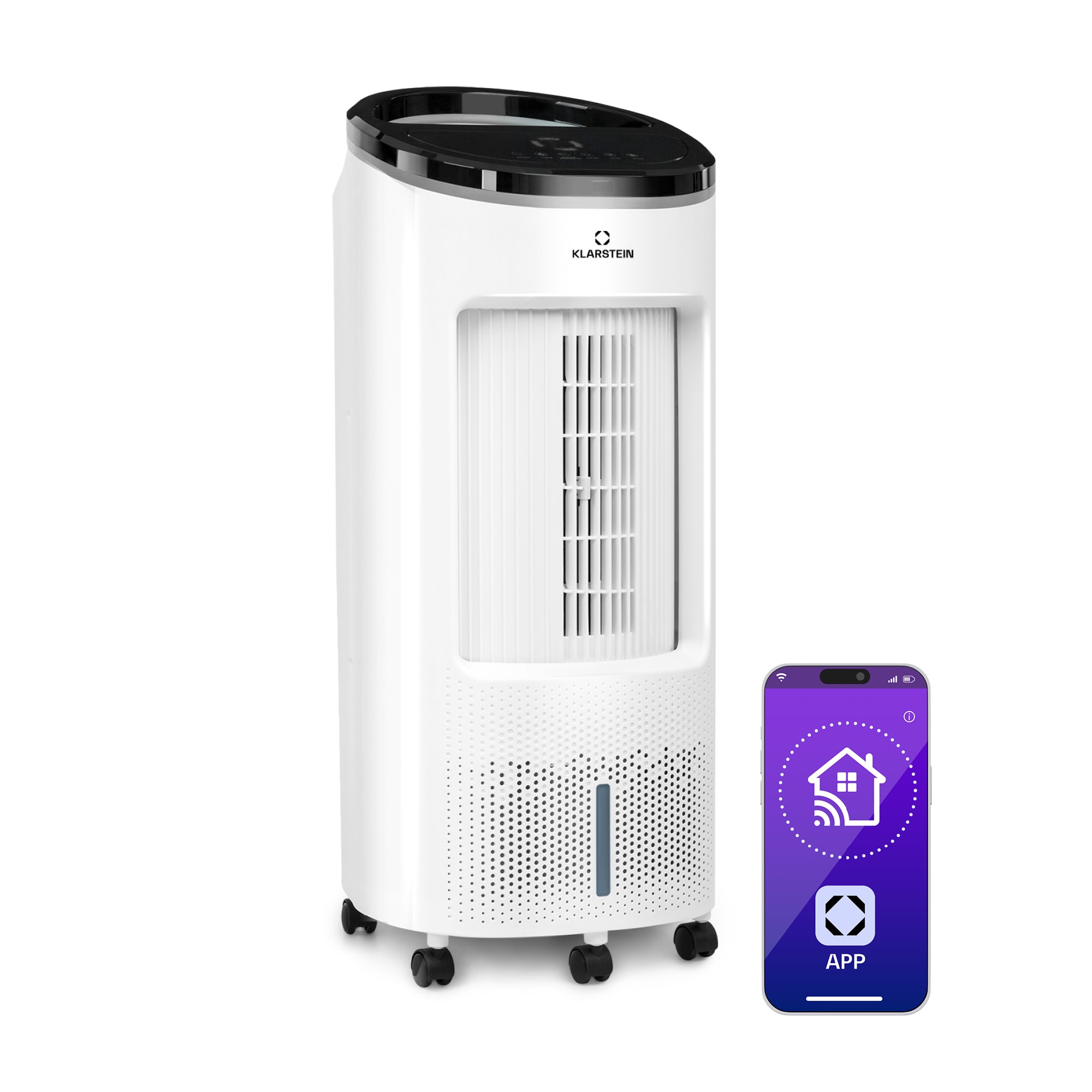 Klarstein IceWind Plus Smart, 4 v 1 ochladzovač vzduchu, ventilátor, zvlhčovač, čistička vzduchu, ovládanie aplikáciou
