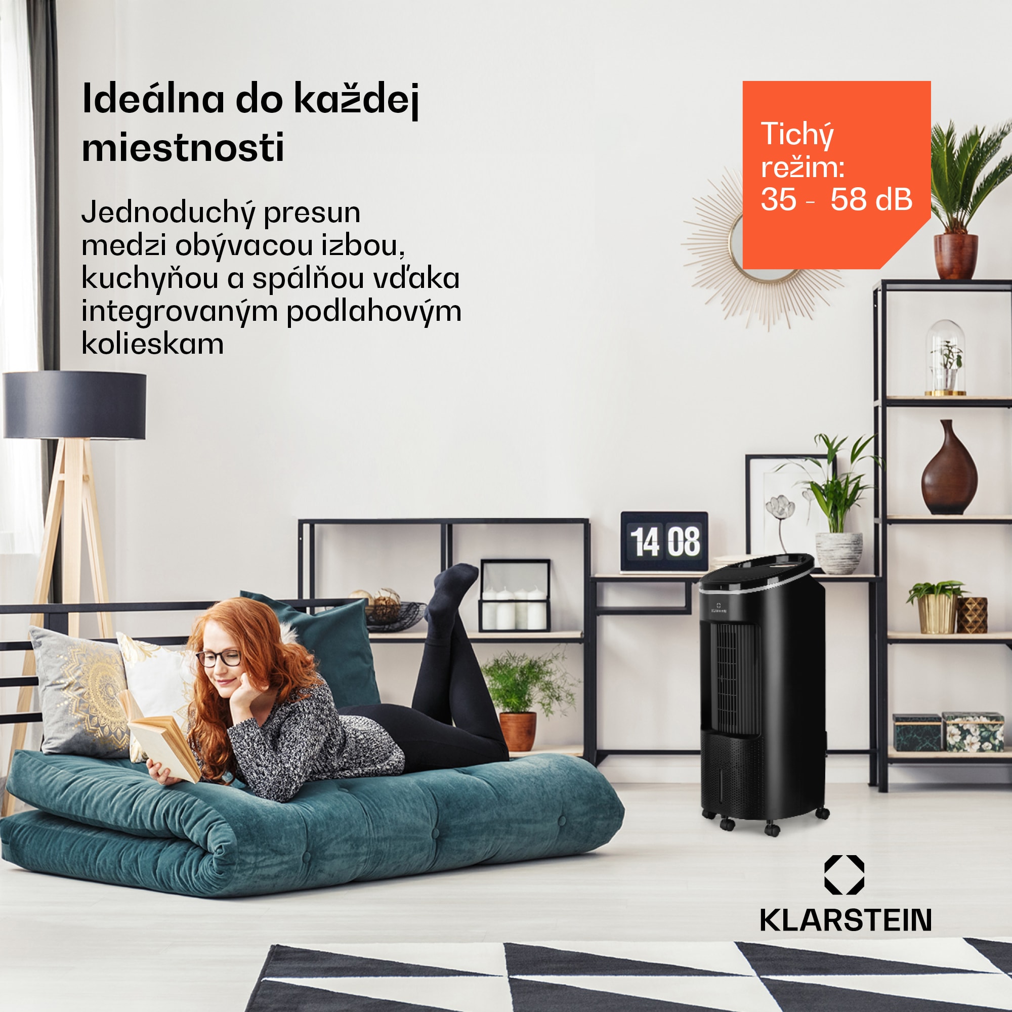 Klarstein IceWind Plus Smart, 4 v 1 ochladzovač vzduchu, ventilátor, zvlhčovač, čistička vzduchu, ovládanie aplikáciou – Obrázok 4