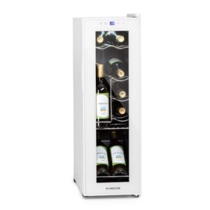Klarstein Shiraz 12 Slim, vinotéka, 32 l, 12 fliaš, 85 W, 5–18°C, dotykový ovládací panel