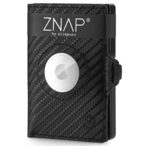 Slimpuro ZNAP Airtag peňaženka na 8 kariet s priehradkou na mince 8,9 x 1,5 x 6,3 cm (ŠxVxH) s RFID ochranou