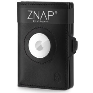 Slimpuro ZNAP Airtag peňaženka na 8 kariet s mincovníkom 8,9 x 1,5 x 6,3 cm (ŠxVxH) s RFID ochranou