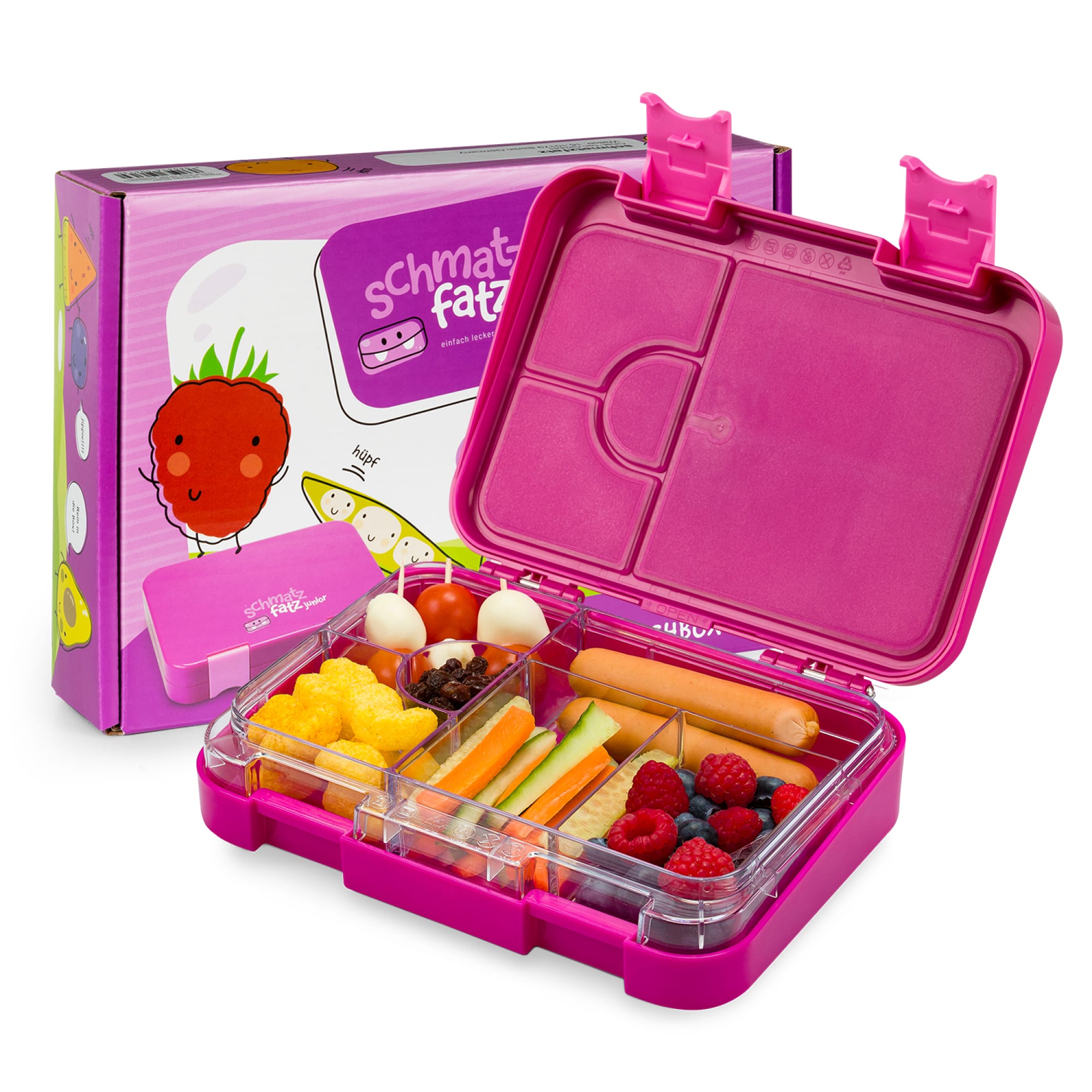 Klarstein Schmatzfatz junior desiatový box, 6 priehradiek, 21,3 x 15 x 4,5 cm, bez BPA