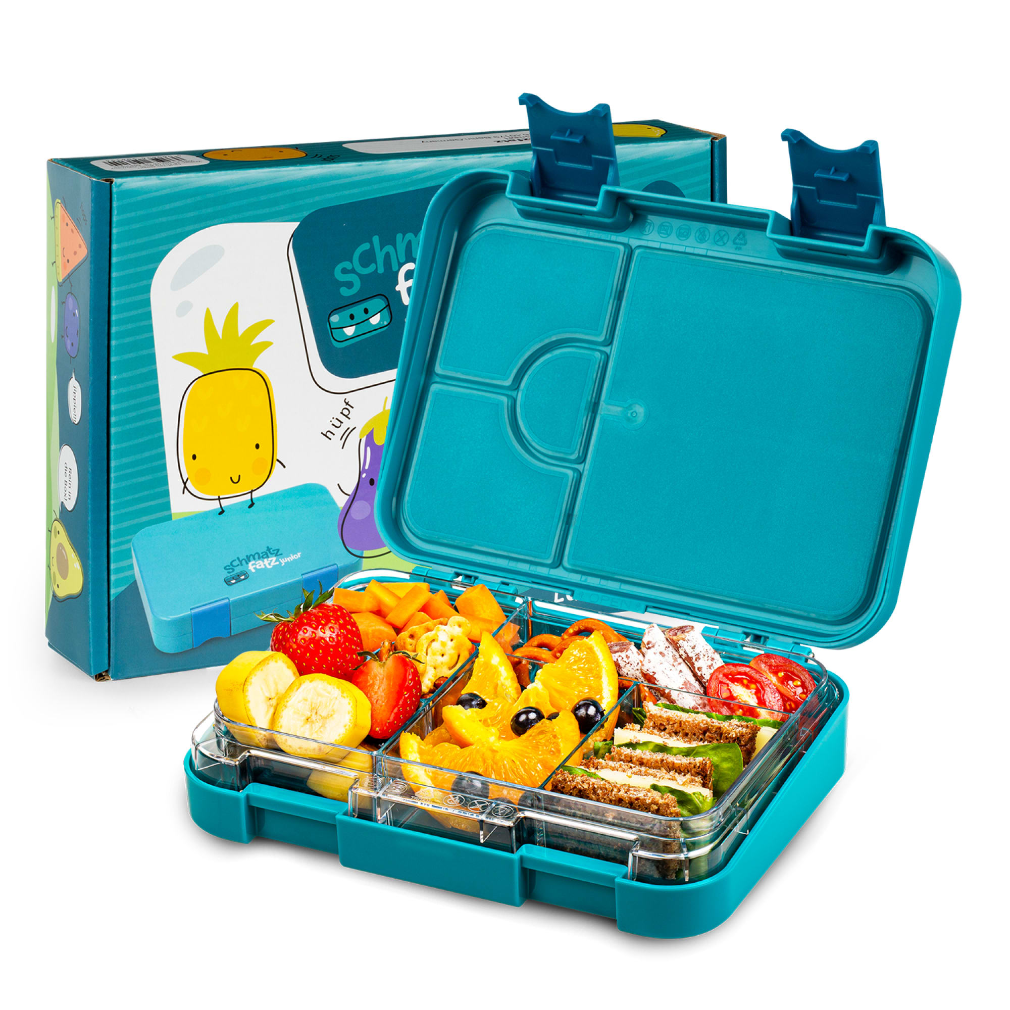 Klarstein Schmatzfatz junior desiatový box, 6 priehradiek, 21,3 x 15 x 4,5 cm, bez BPA