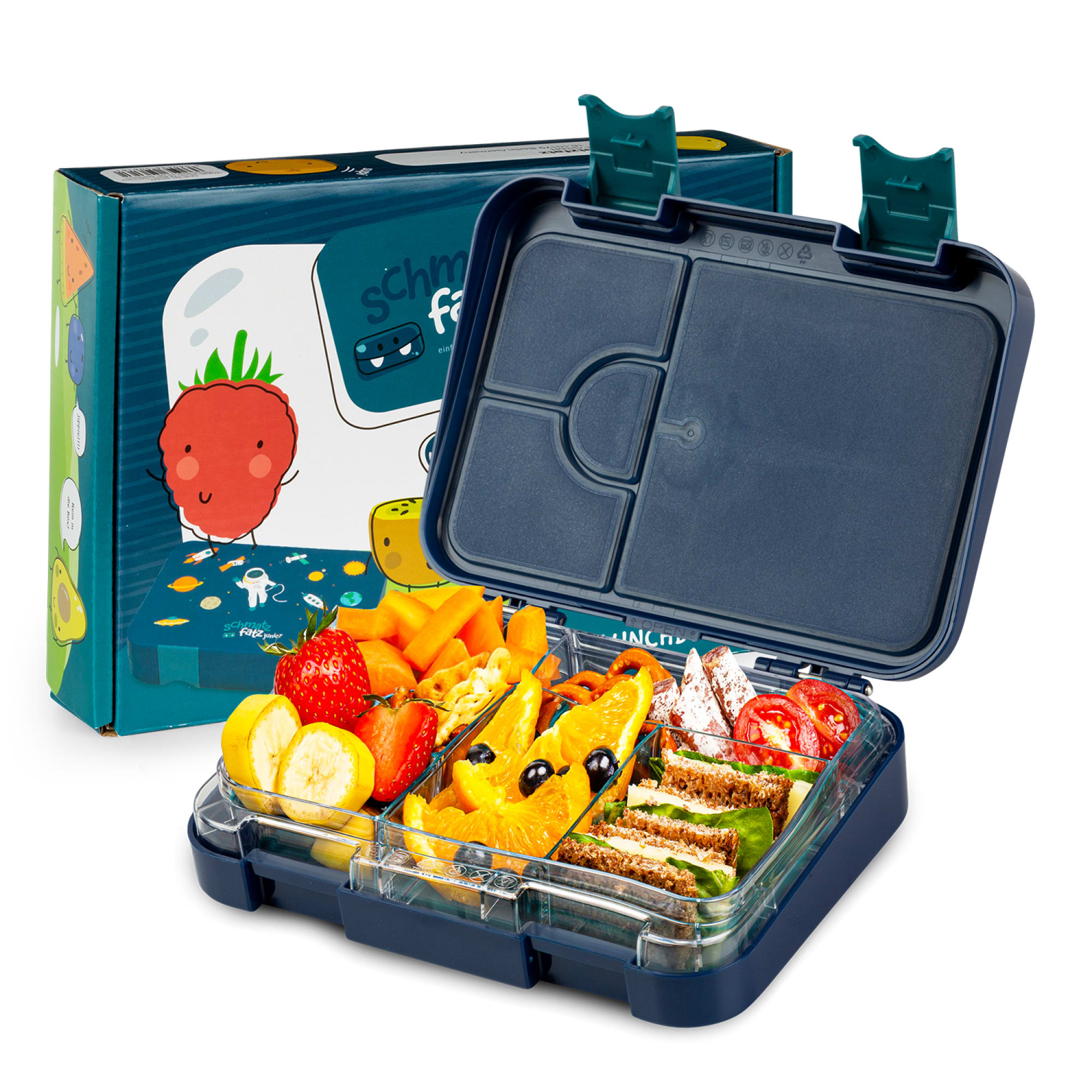 Klarstein Schmatzfatz junior desiatový box, 6 priehradiek, 21,3 x 15 x 4,5 cm, bez BPA