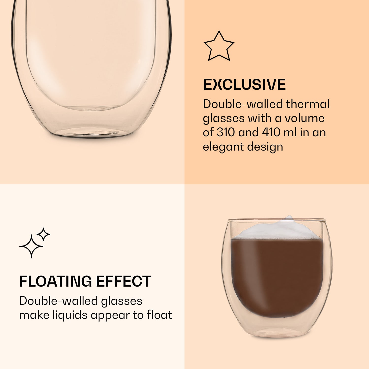 Feelino DUOS Jumbo, dvojstenné poháre, 2 x 310 a 410 ml – Obrázok 5
