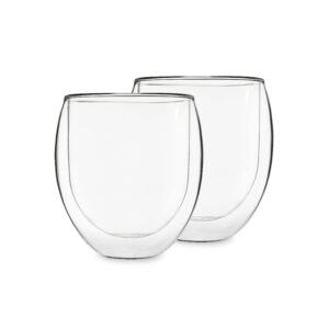 Feelino Ice set 2, čajové poháre, set 2 ks, 400 ml, vysokokvalitné borosilikátové sklo, vhodné do umývačky riadu