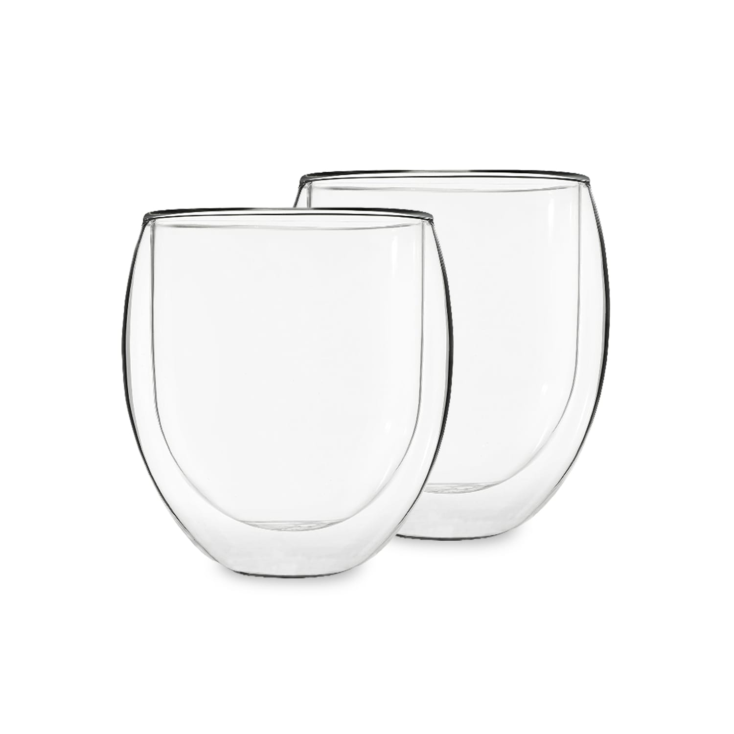 Feelino Ice set 2, čajové poháre, set 2 ks, 400 ml, vysokokvalitné borosilikátové sklo, vhodné do umývačky riadu