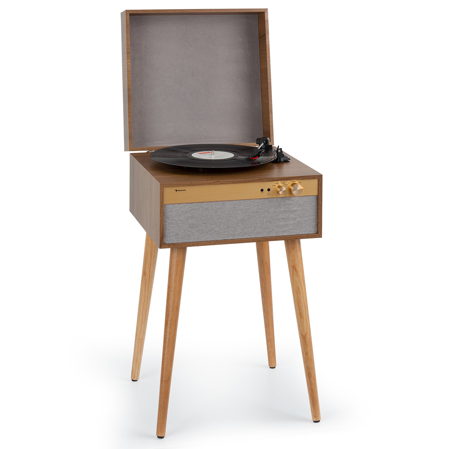 Auna Berklee TT Case, gramofónový prehrávač, remeňový pohon, 33 1/3, 45 a 78 otáčok/minútu, stereo reproduktory