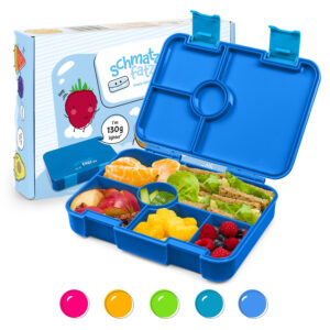 schmatzfatz by Klarstein Lite obedová krabička 6 priehradiek 20,8x4,5x15 cm BPA-free Tritan