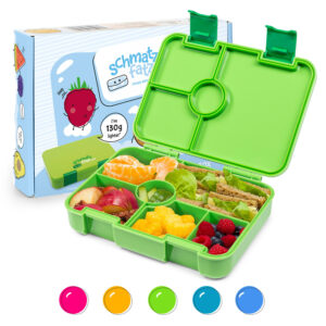 schmatzfatz by Klarstein Lite obedová krabička 6 priehradiek 20,8x4,5x15 cm BPA-free Tritan