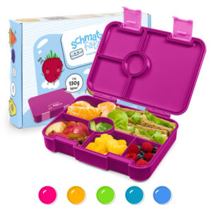 schmatzfatz by Klarstein Lite obedová krabička 6 priehradiek 20,8x4,5x15 cm BPA-free Tritan