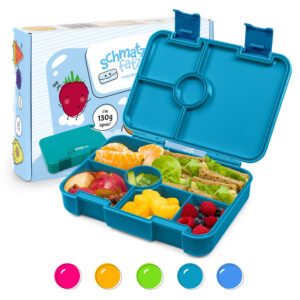 schmatzfatz by Klarstein Lite obedová krabička 6 priehradiek 20,8x4,5x15 cm BPA-free Tritan