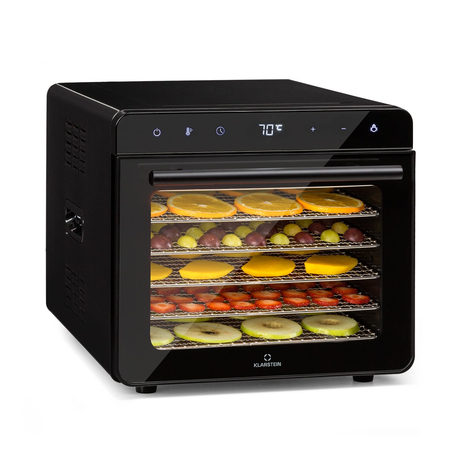 Klarstein Shaftesbury, automatická sušička potravín, 700 W, 35-85°C, časovač, digitálny dotykový displej