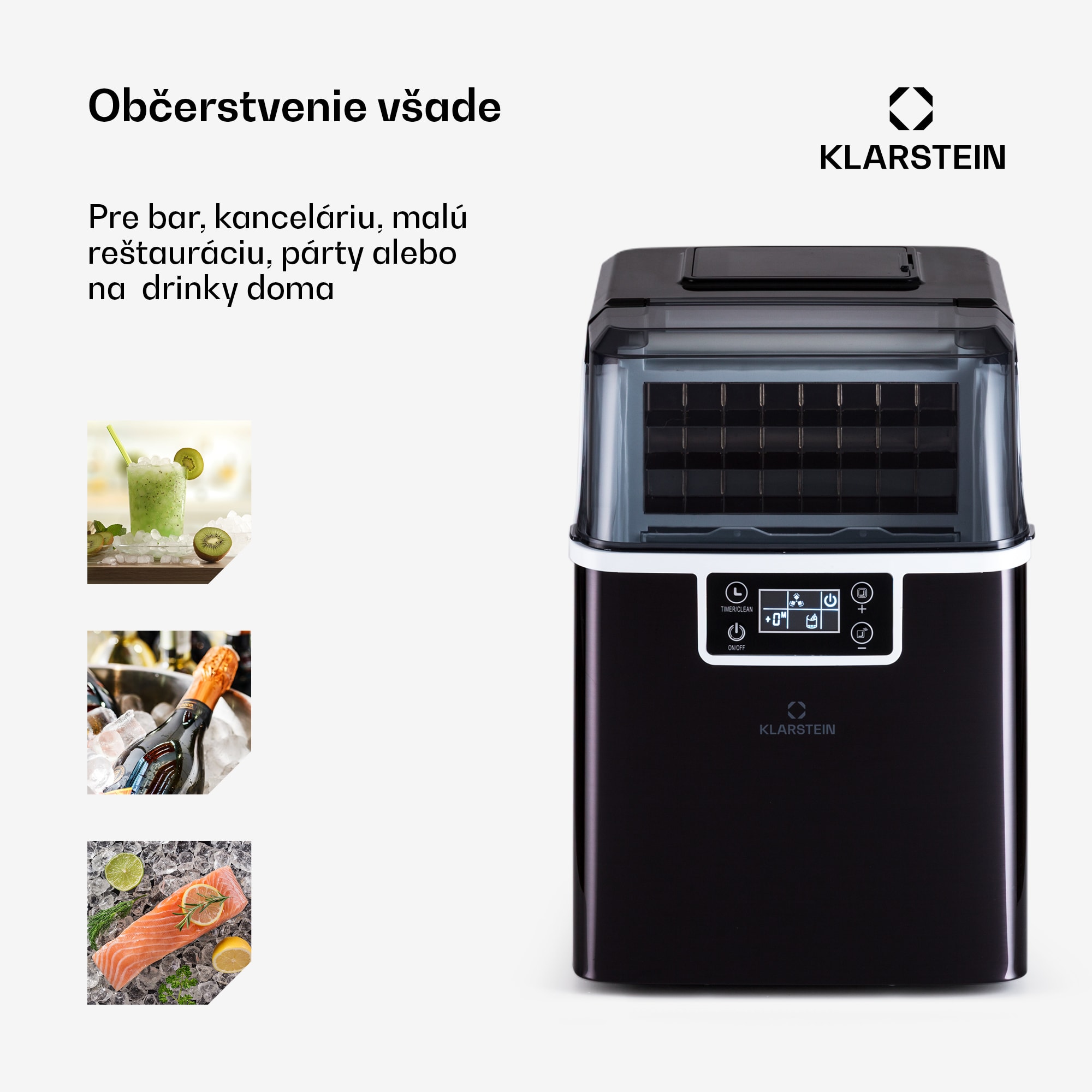 Klarstein Chios, výrobník ľadu, 20 kg/24 h, Auto-Clean, nádrž 3,2 l – Obrázok 4
