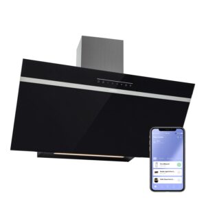 Klarstein Ava 90 Smart, digestor, 90 cm, nástenný, WiFi, A++, 585 m³/h, dotykový displej