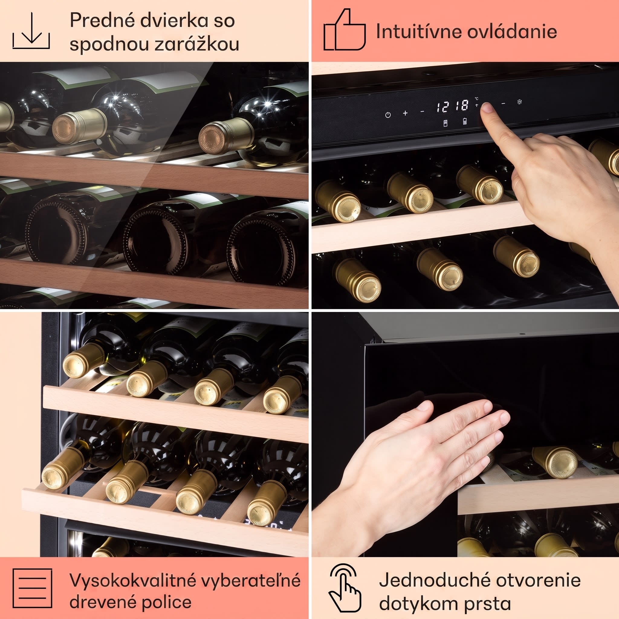 Klarstein Rhône 25 Duo, vinotéka, 63 l, 25 fliaš, 2 zóny, kompresné chladenie – Obrázok 5