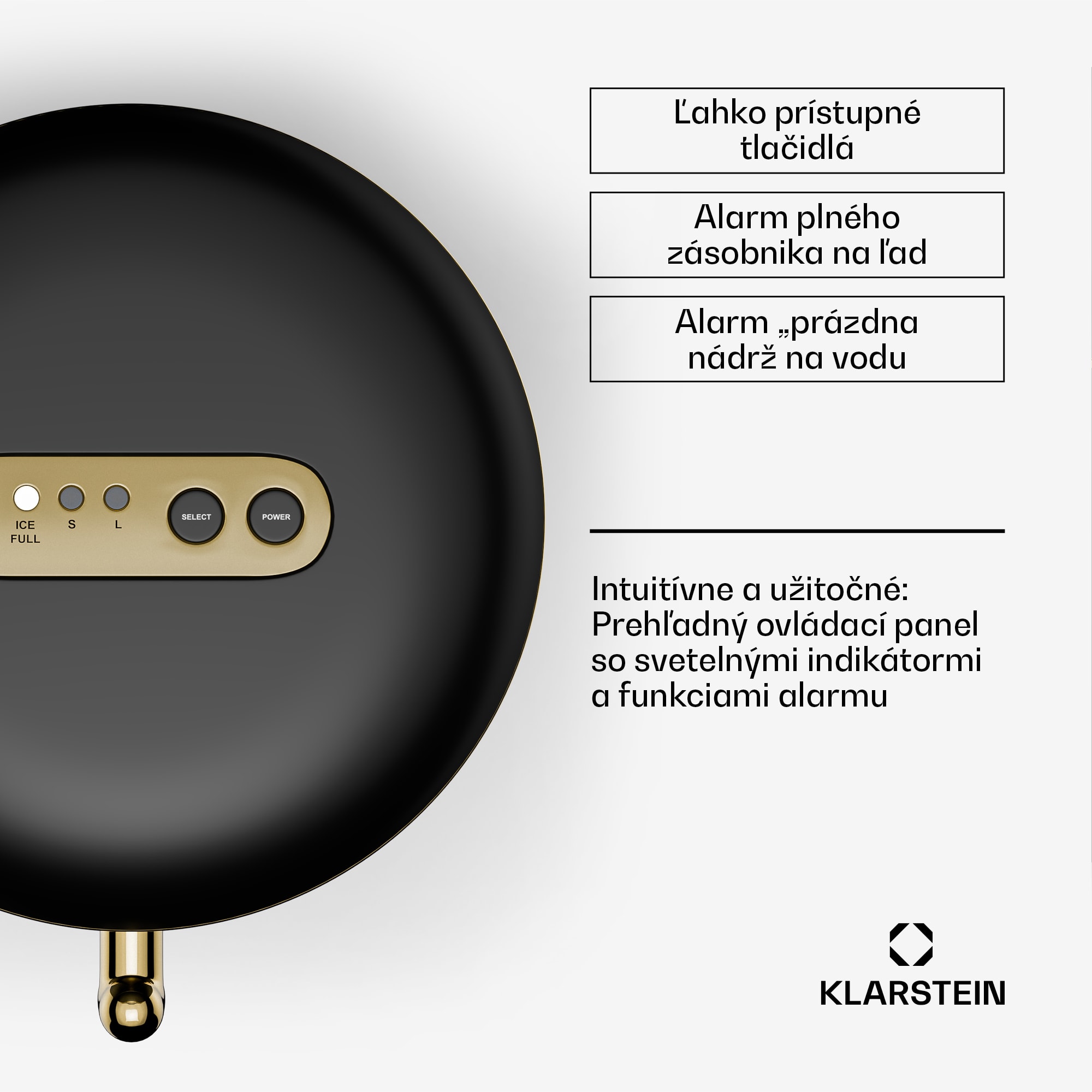Klarstein Passau, výrobník ľadu, 2 veľkosti, 15 kg/24 h, Auto-Clean – Obrázok 4