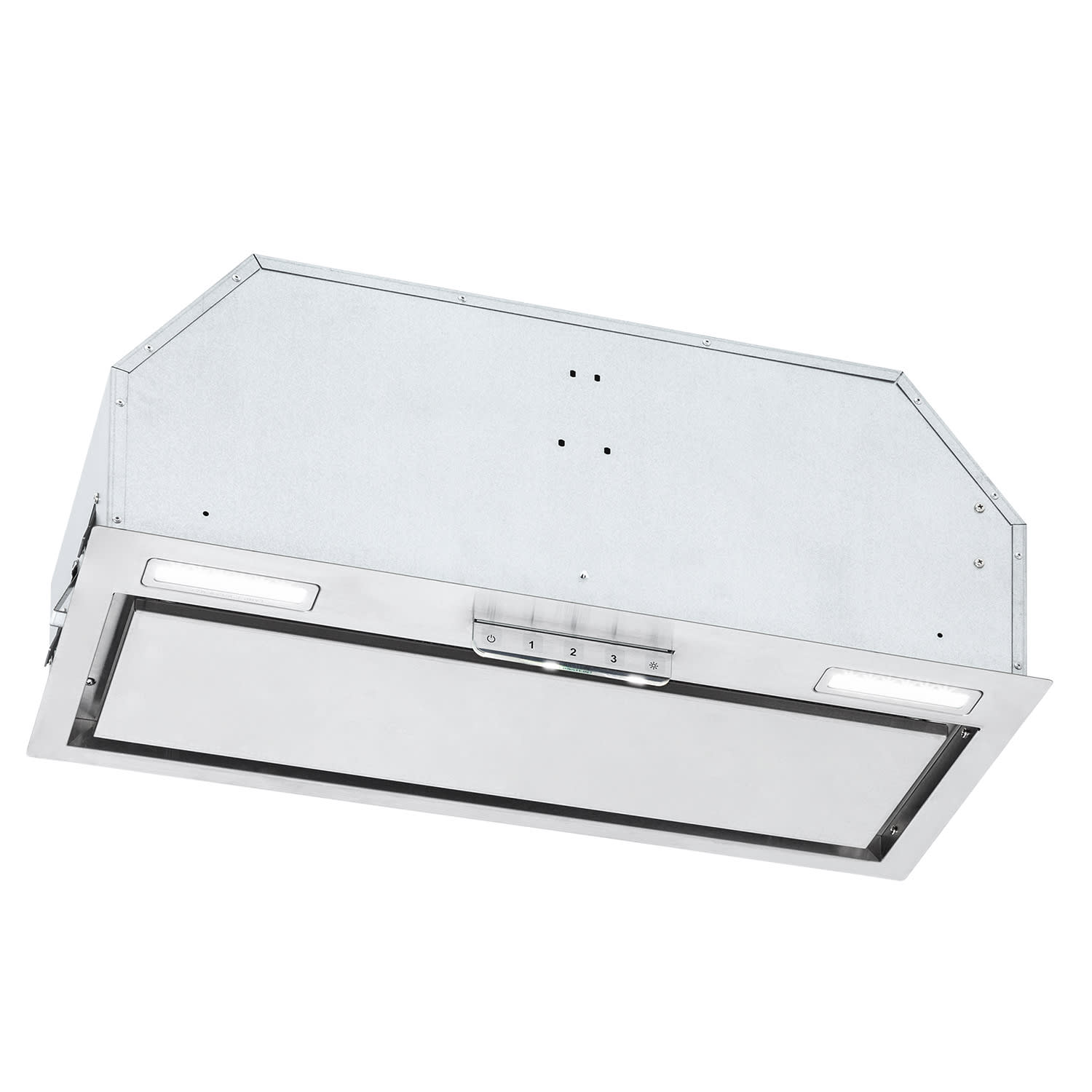 Klarstein Camila, vstavaný digestor, 70 cm, 380 m³/h, LED, dotyková plocha, nehrdzavejúca oceľ