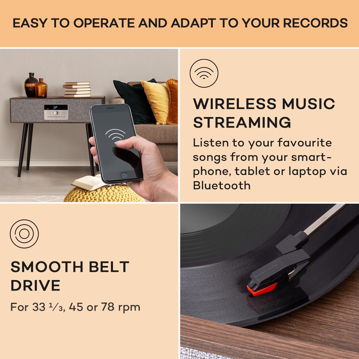 Auna Julie Ann, stereo systém, CD, BT, USB, DAB+/UKW, AUX-In – Obrázok 4