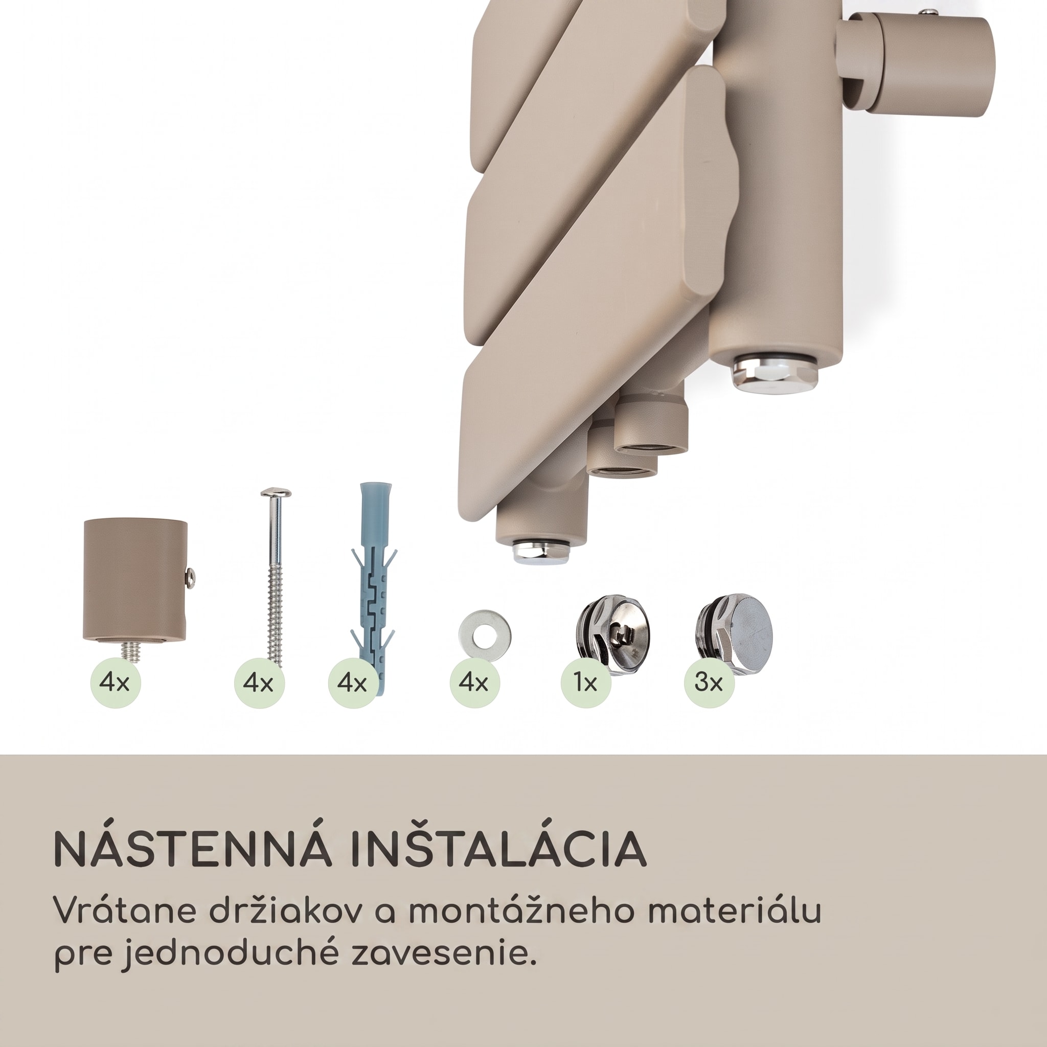 Blumfeldt Fairmont 80 x 45 radiátor 375W teplá voda 3 držiaky na uteráky 1/2 – Obrázok 4