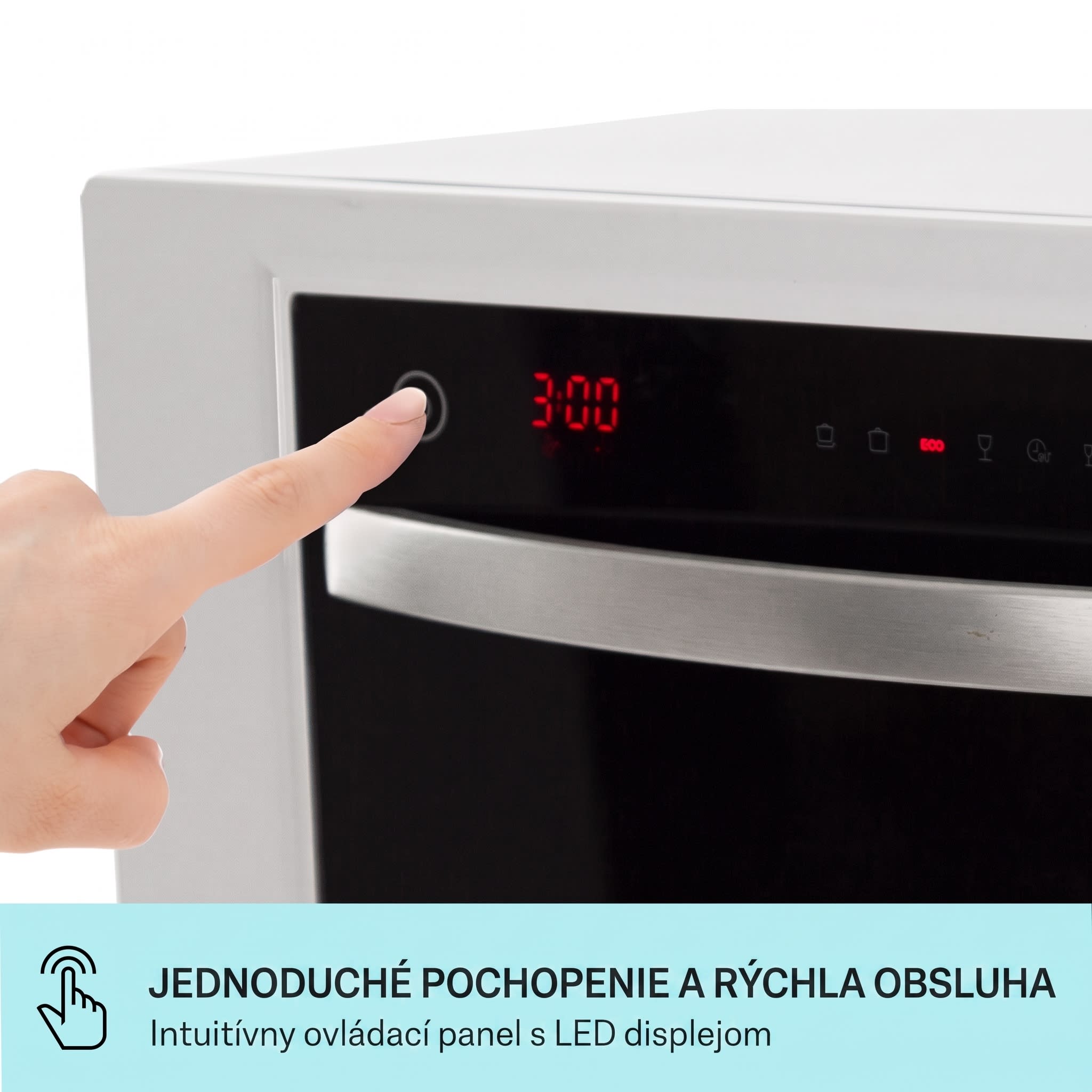 Klarstein Havasia UV 6 Luminance, umývačka riadu, UV svetlo, 1380 W, sklenená predná časť, voľne stojaca – Obrázok 5