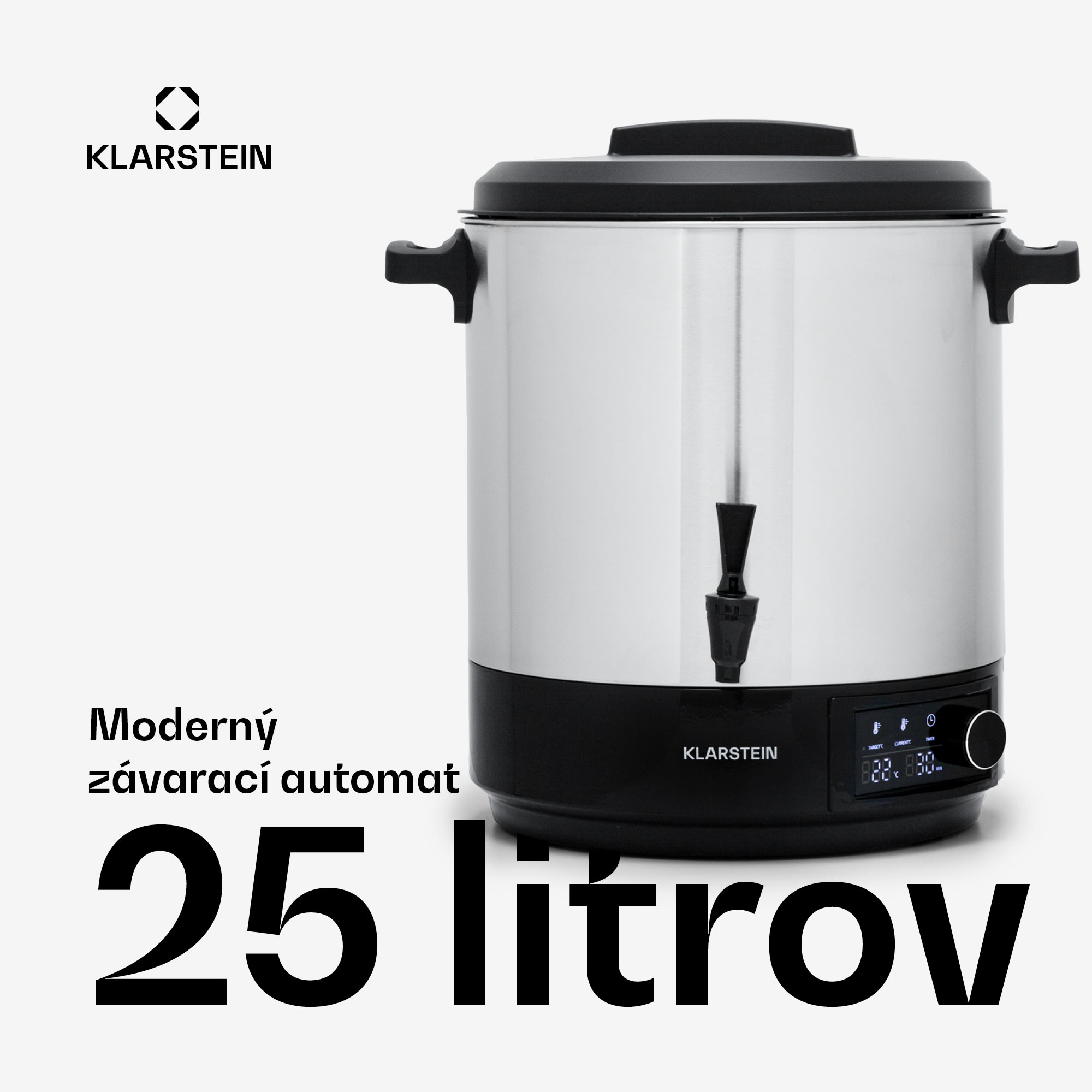 Klarstein Abbey 25 zavárací automat nápojový dávkovač 25L 100°C 180min nerezová oceľ – Obrázok 2