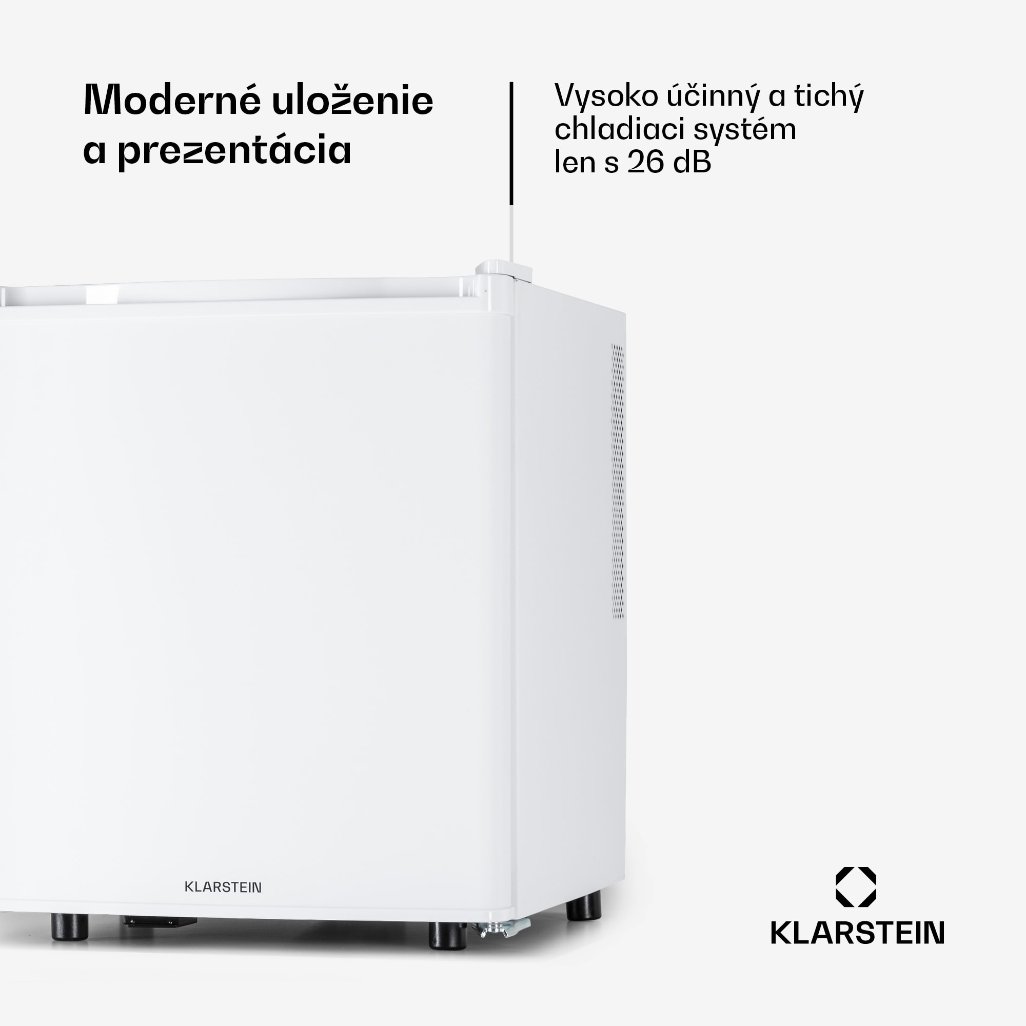 Klarstein Happy Hour 45 mini chladnička minibar nápojová chladnička 45 l 26 dB – Obrázok 2