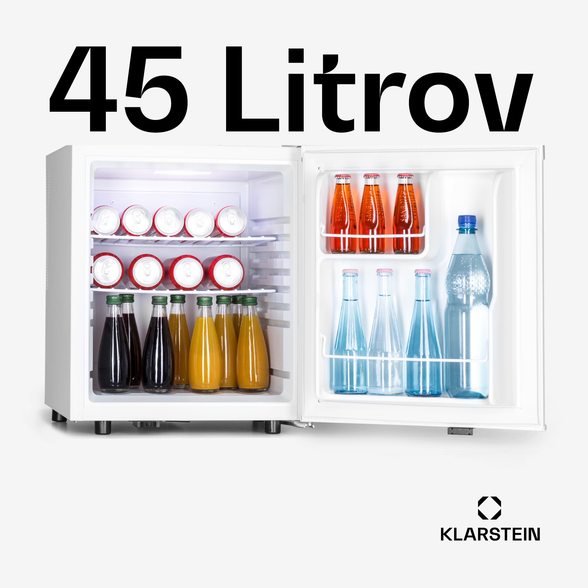 Klarstein Happy Hour 45 mini chladnička minibar nápojová chladnička 45 l 26 dB – Obrázok 4