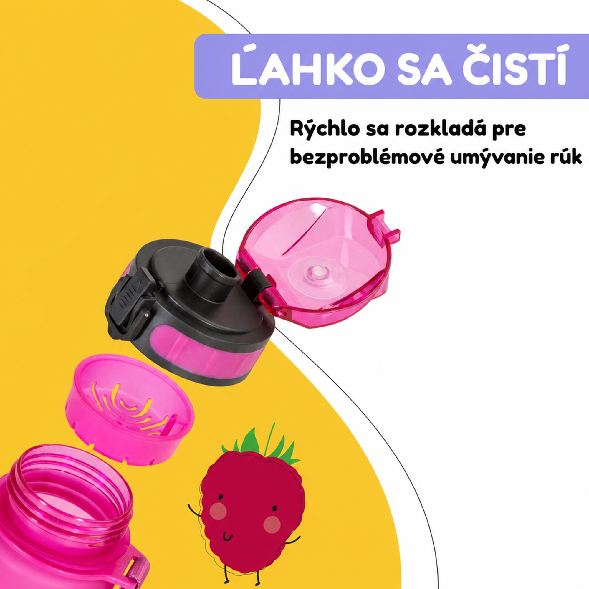 Klarstein Schmatzfatz Wakaba fľaša na pitie | 400 ml | Tritan | Popruh na prenášanie | Bez BPA – Obrázok 4