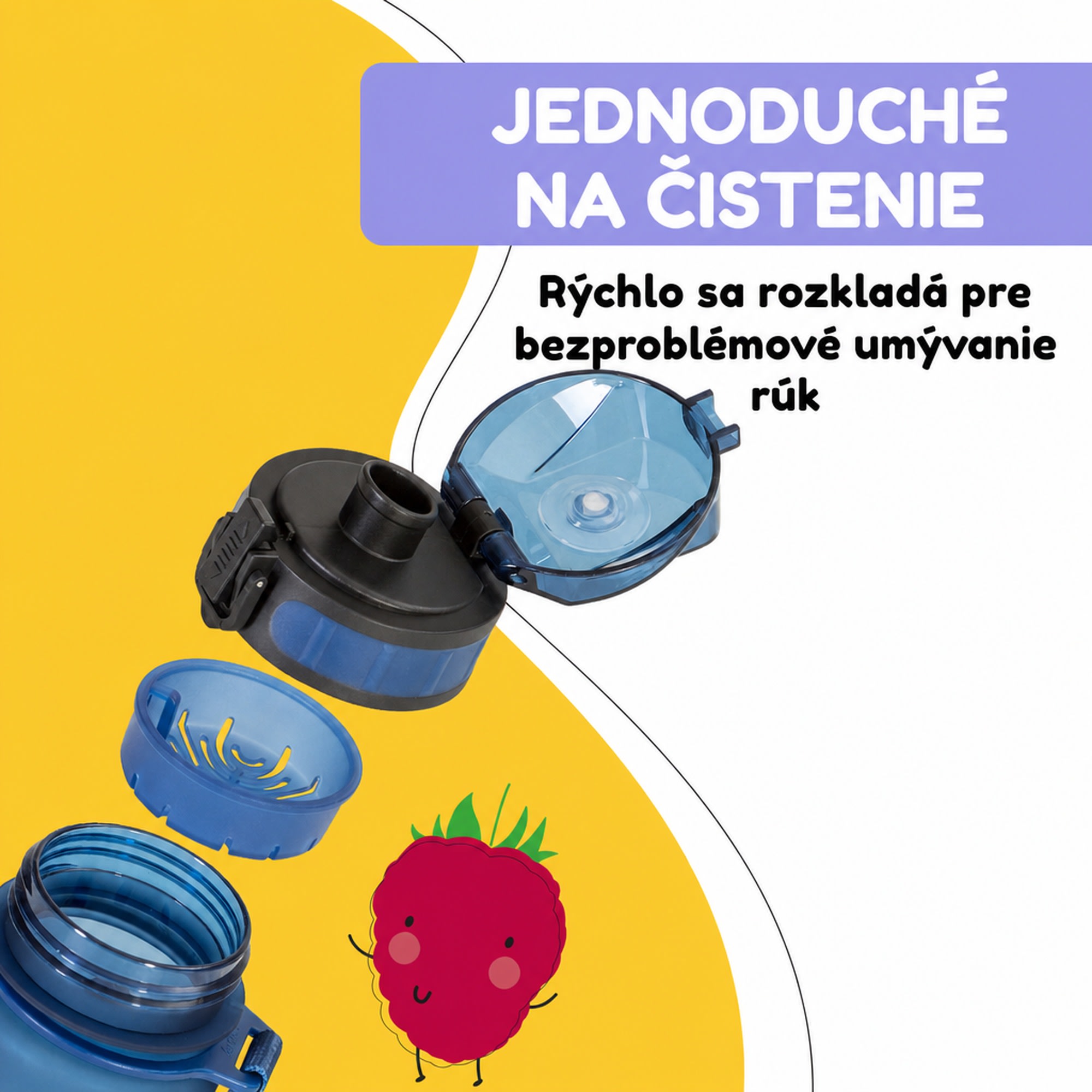 Klarstein Schmatzfatz Wakaba fľaša na pitie | 400 ml | Tritan | Popruh na prenášanie | Bez BPA – Obrázok 4