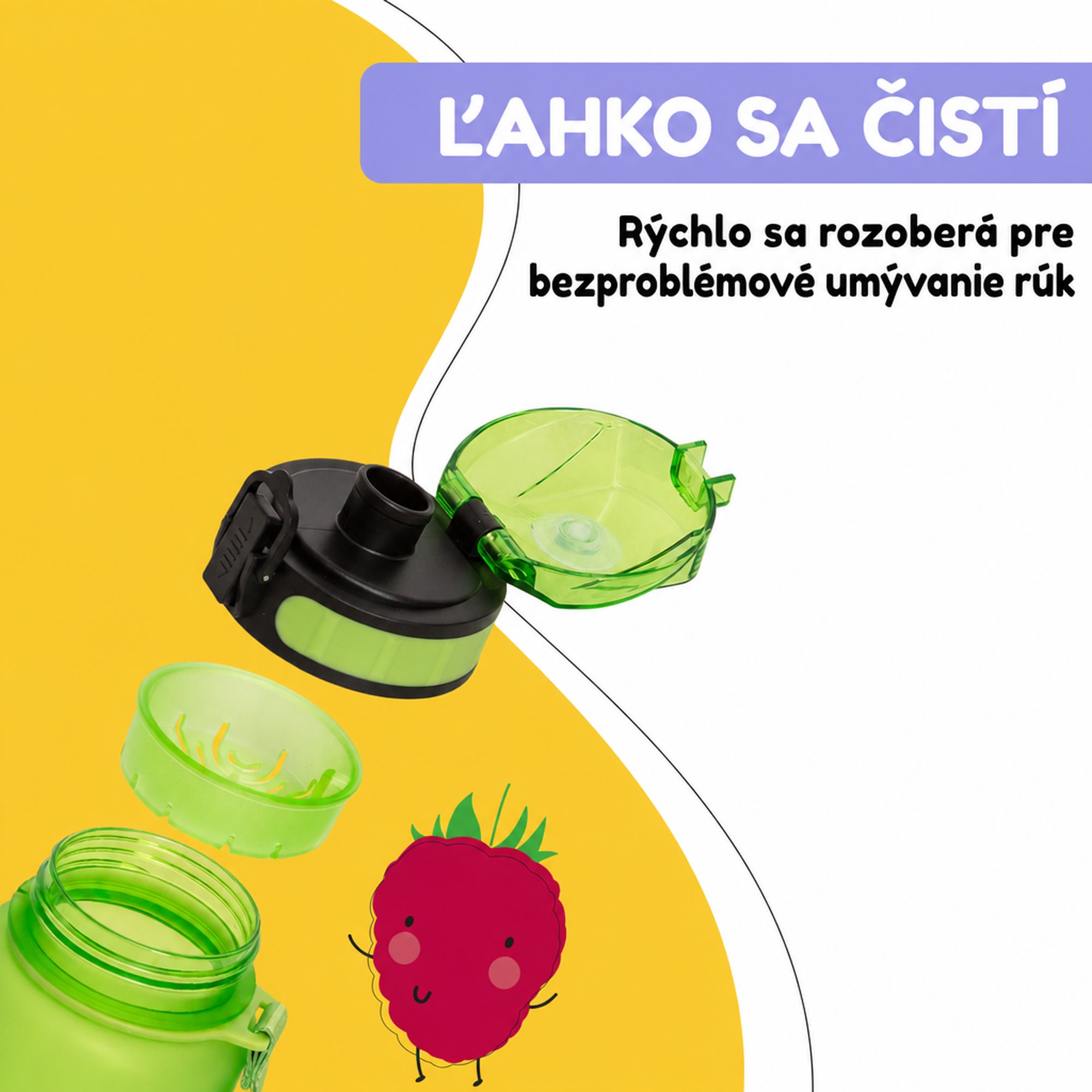 Klarstein Schmatzfatz Wakaba fľaša na pitie | 800 ml | Tritan | Popruh na prenášanie | Bez BPA – Obrázok 4