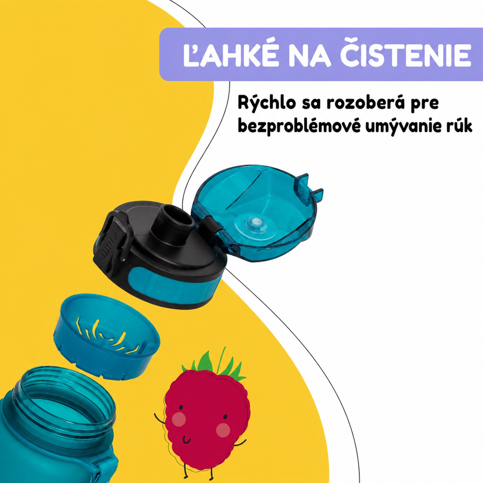 Klarstein Schmatzfatz Wakaba fľaša na pitie | 800 ml | Tritan | Popruh na prenášanie | Bez BPA – Obrázok 4