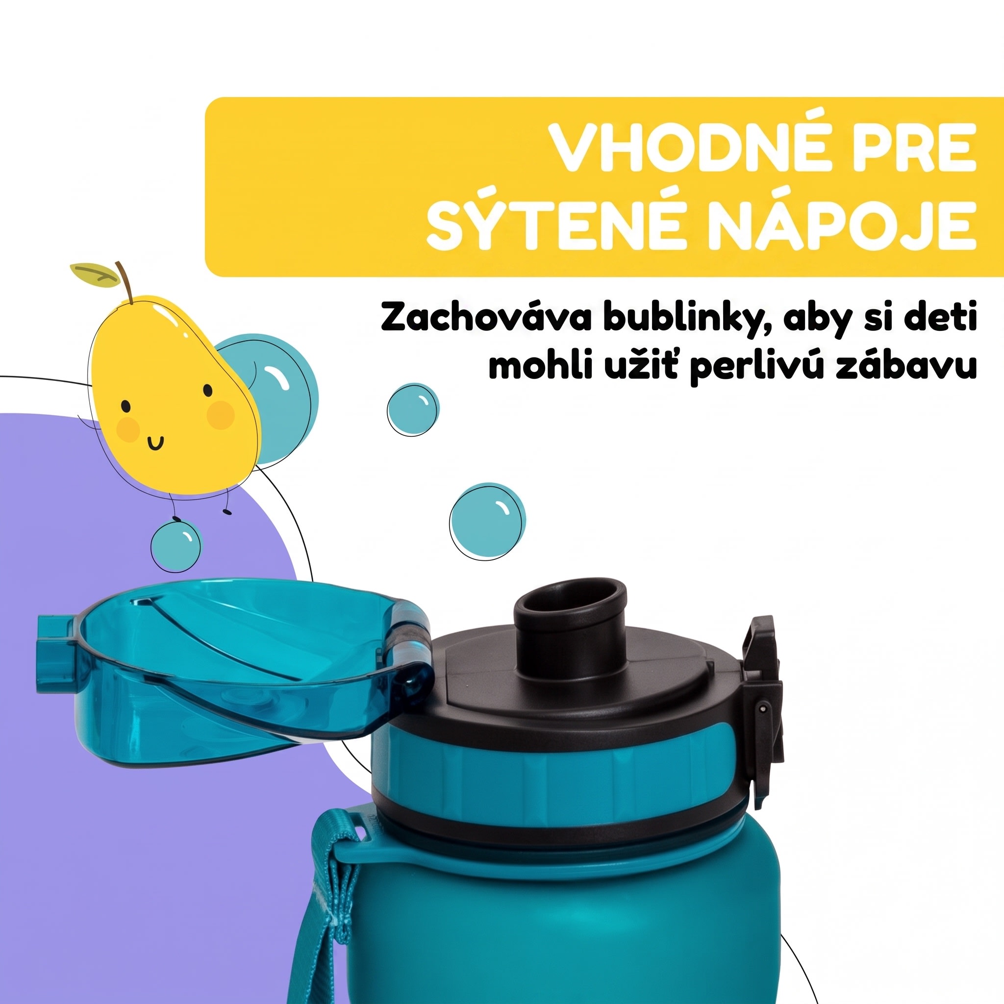 Klarstein Schmatzfatz Wakaba fľaša na pitie | 800 ml | Tritan | Popruh na prenášanie | Bez BPA – Obrázok 5