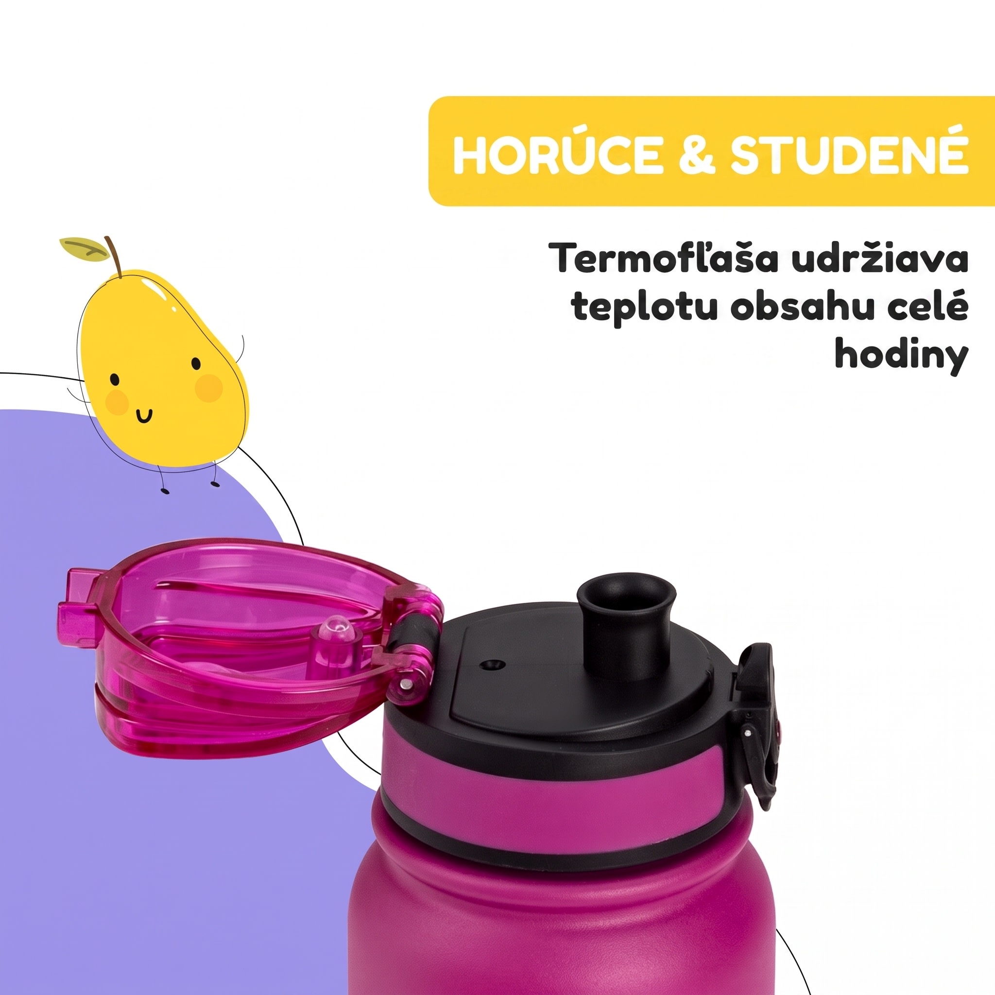 Klarstein schmatzfatz detská izolovaná fľaša na pitie 550 ml nerezová oceľ | ABS | BPA-free – Obrázok 5