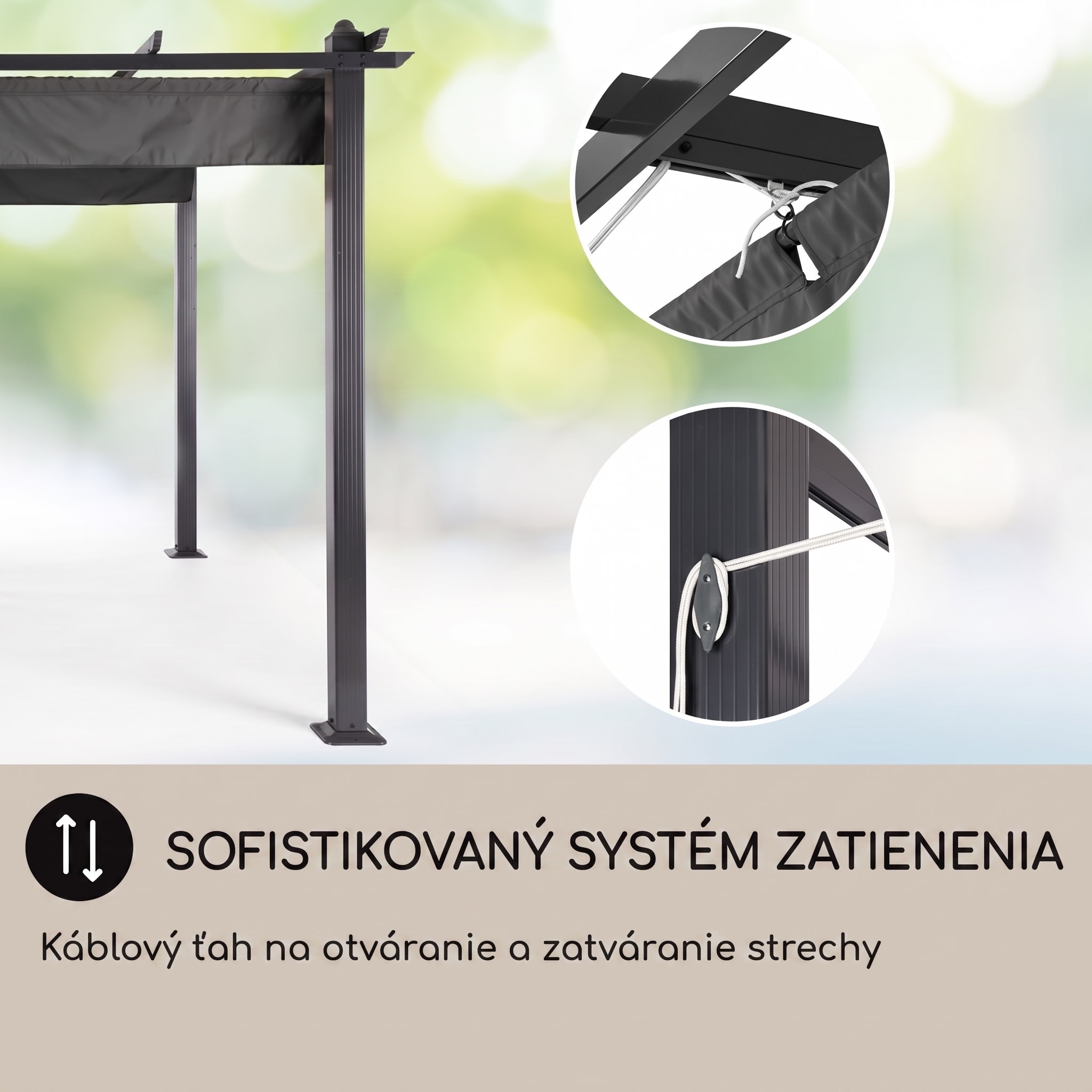 blumfeldt Pantheon pergola | 3 x 4 m | odolná voči poveternostným vplyvom | UV ochrana | celoročné použitie – Obrázok 5