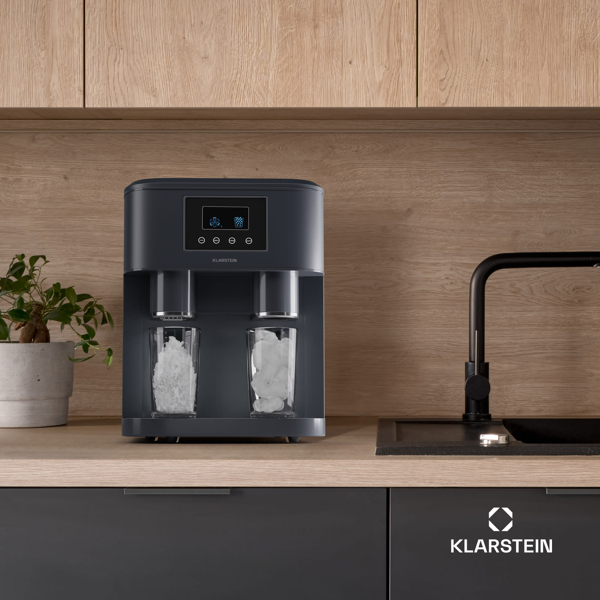 Klarstein IceAge Crush, výrobník ľadu, 2 veľkosti, drvený ľad – Obrázok 2