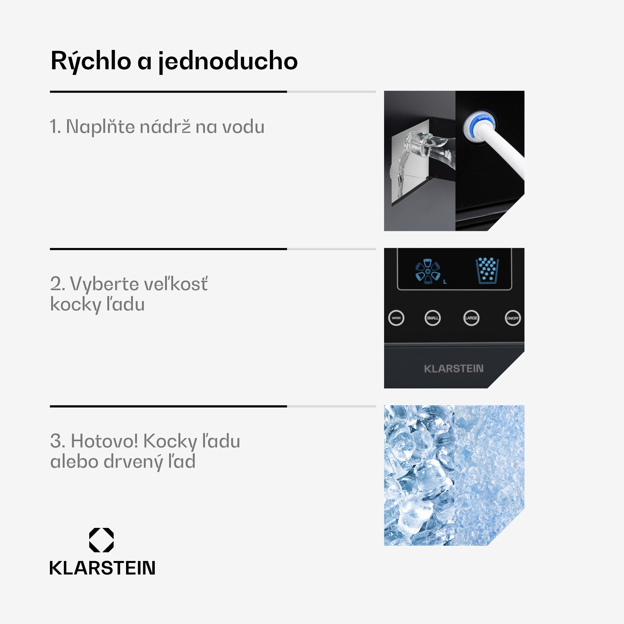 Klarstein IceAge Crush, výrobník ľadu, 2 veľkosti, drvený ľad – Obrázok 4