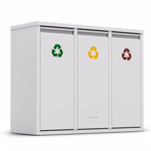 Klarstein Ordnungshüter 3 odpadkové koše 45 litrov 3 nádoby recyklácia nástenná montáž